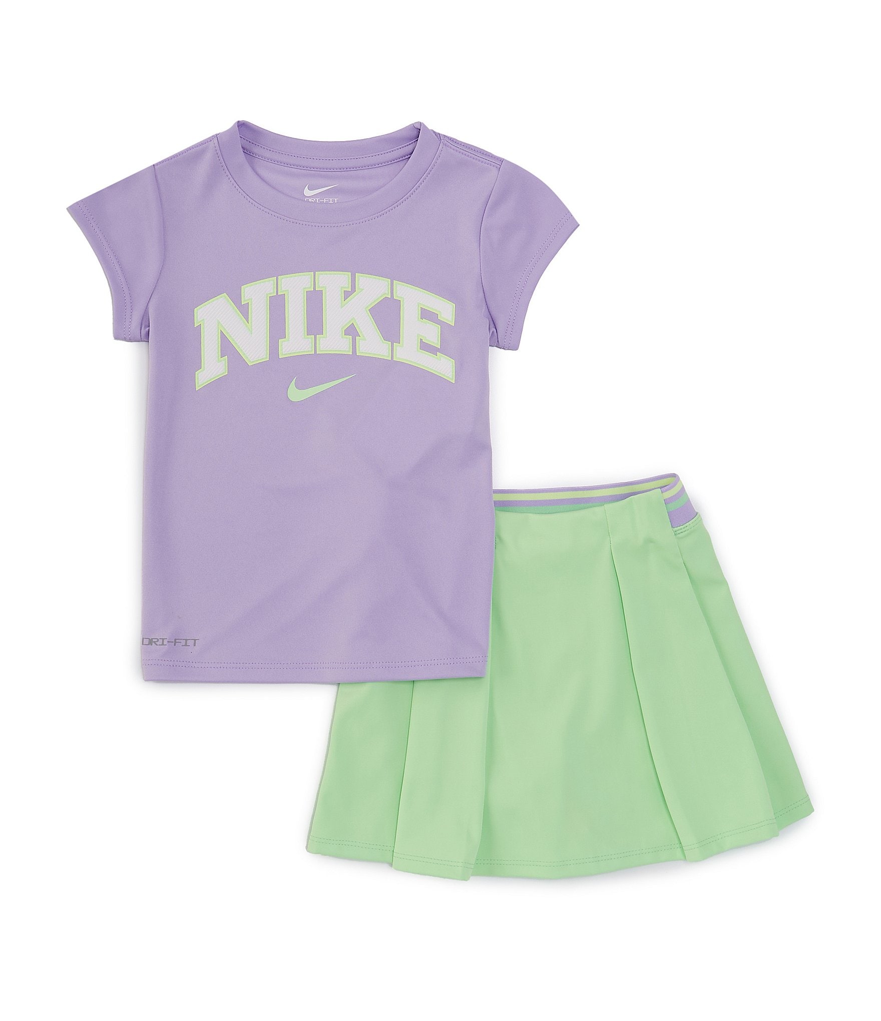 Nike Little Girls 2-6X Short-Sleeve Prep In Your Step T-Shirt & Coordinating Skort Set