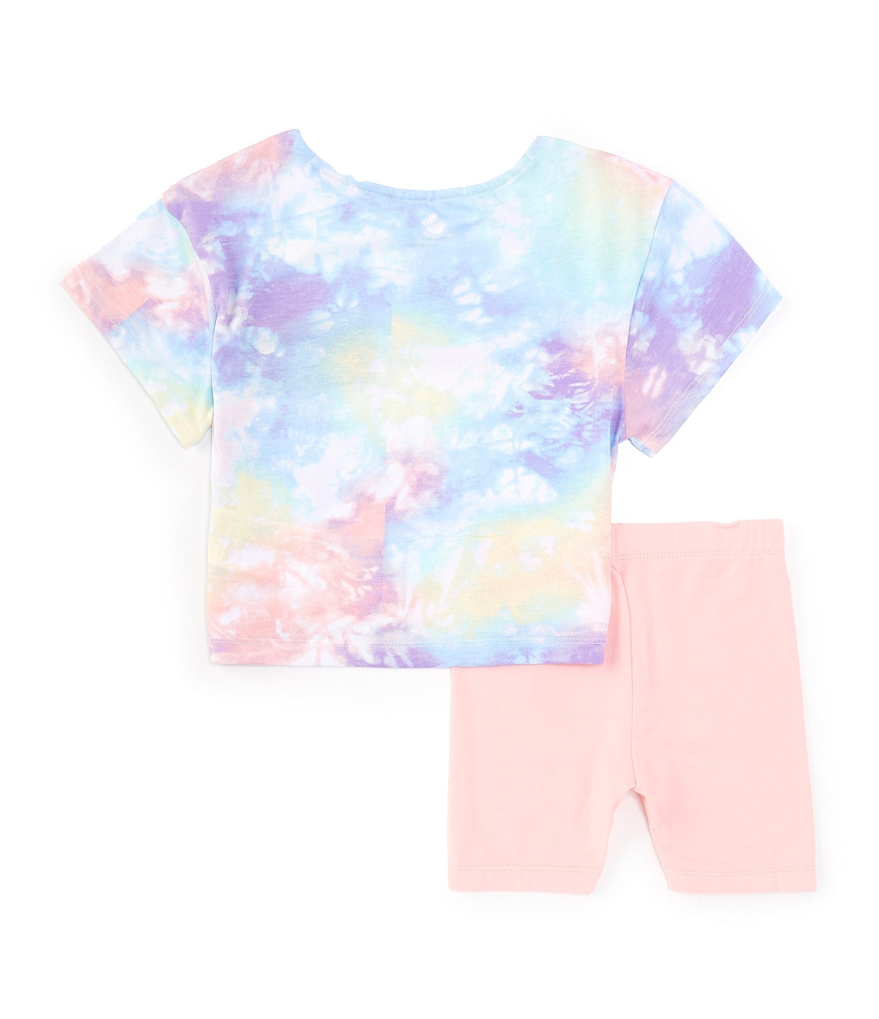 Nike Little Girls 2T-4T Short Sleeve Tie-Dye T-Shirt & Solid Bike Shorts Set