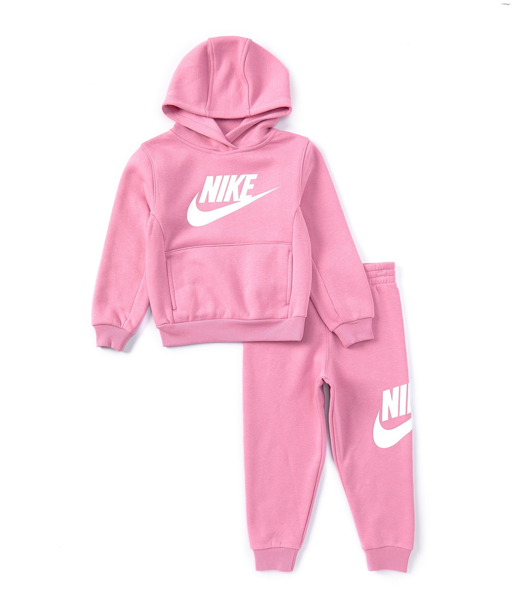 Nike Little Girls 2T 6X Long Sleeve Club Fleece Hoodie Matching Jogger Pant Set Dillard s