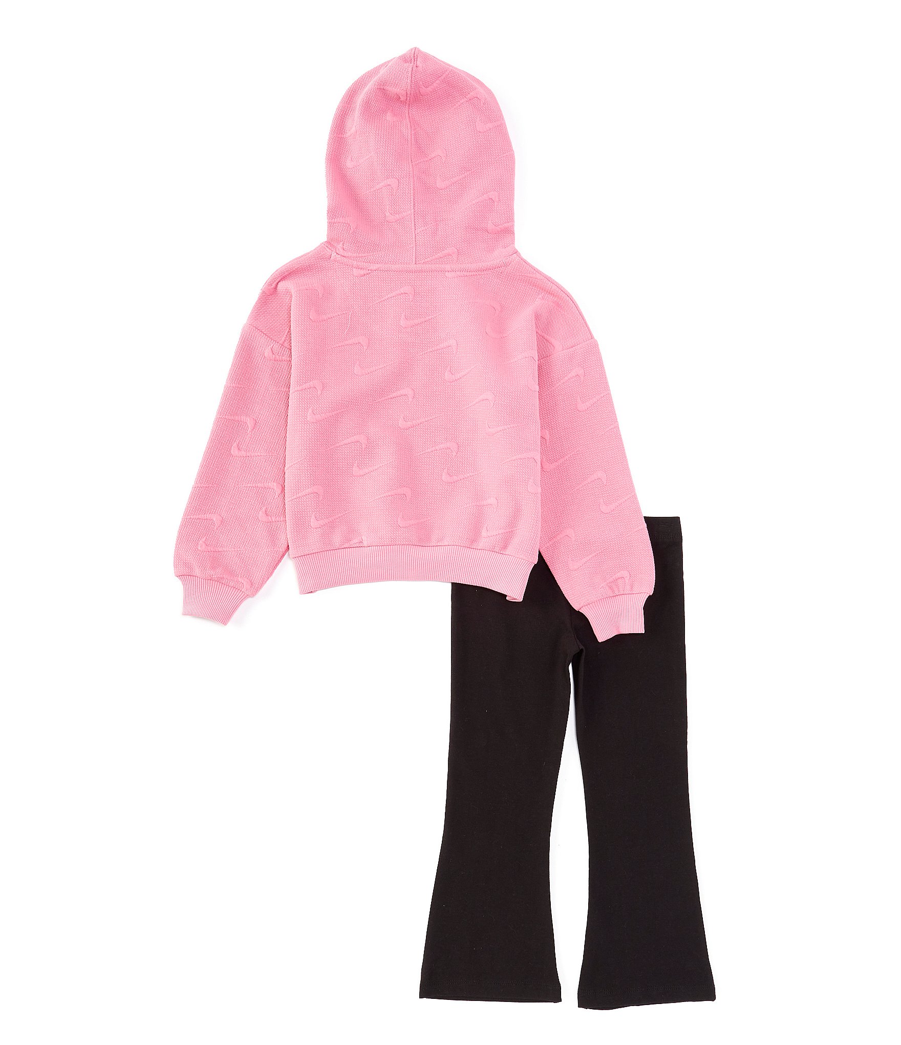 Nike Little Girls 2T-6X Long-Sleeve Knit Hoodie & Flared-Leg Stretch Knit Leggings Set