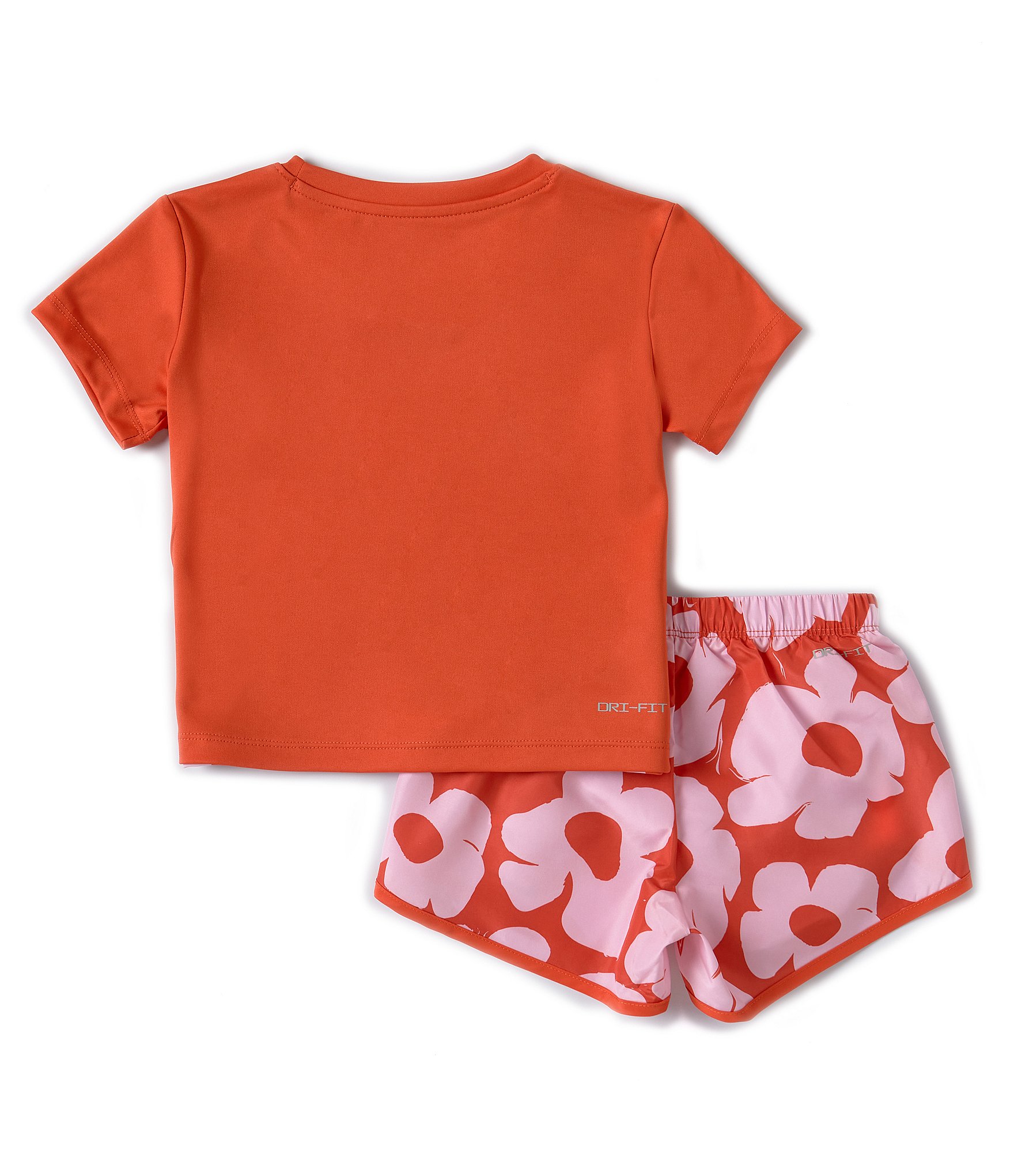 Nike Little Girls 2T-6X Short Sleeve Floral Sprint Short 2-Piece Set