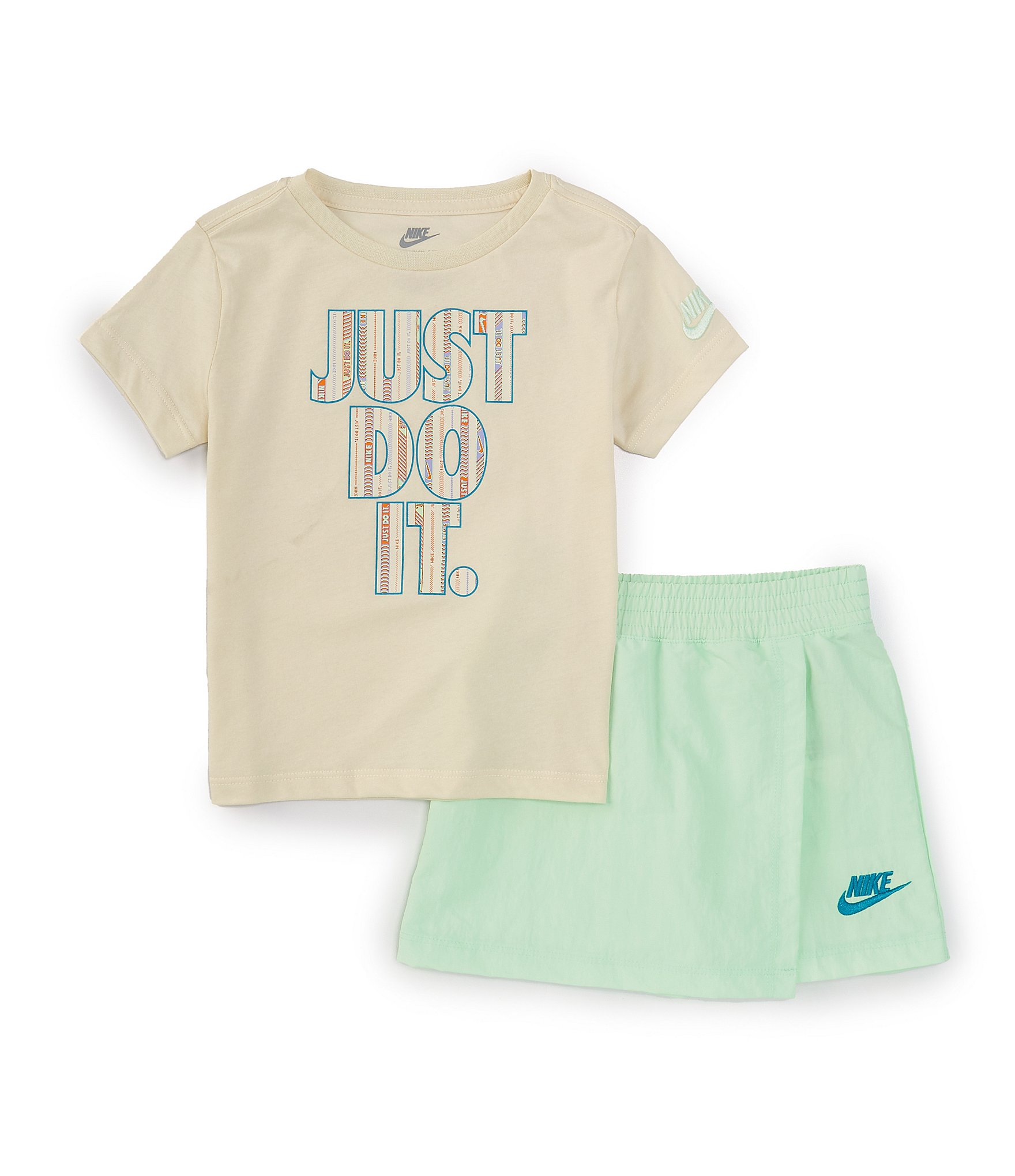 Nike Little Girls 2T-6X Short-Sleeve Happy Camper T-Shirt & Skort Set