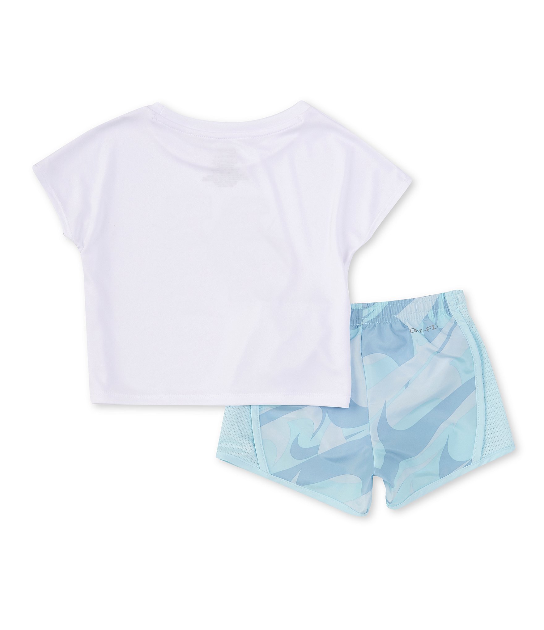 Nike Little Girls 2T-6X Short Sleeve Prep In Your Step T-Shirt & Tempo Shorts Set