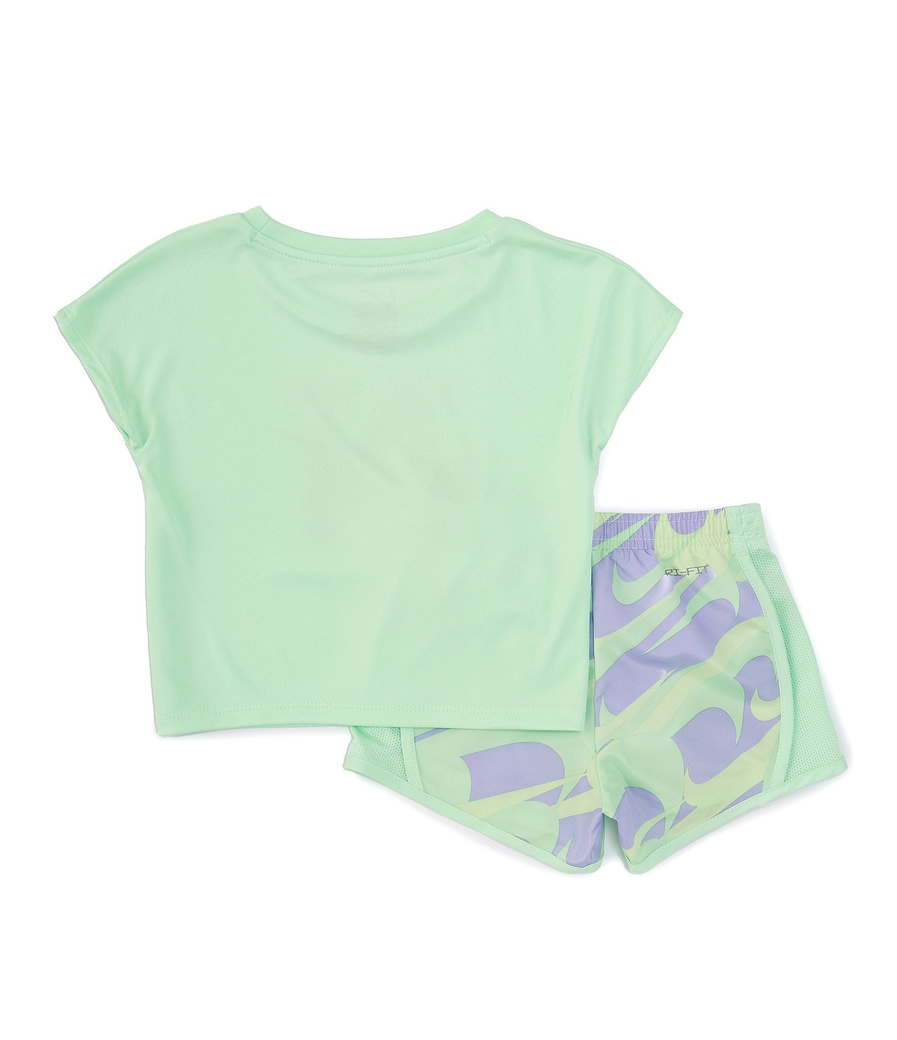 Nike Little Girls 2T-6X Short Sleeve Prep In Your Step T-Shirt & Tempo Shorts Set