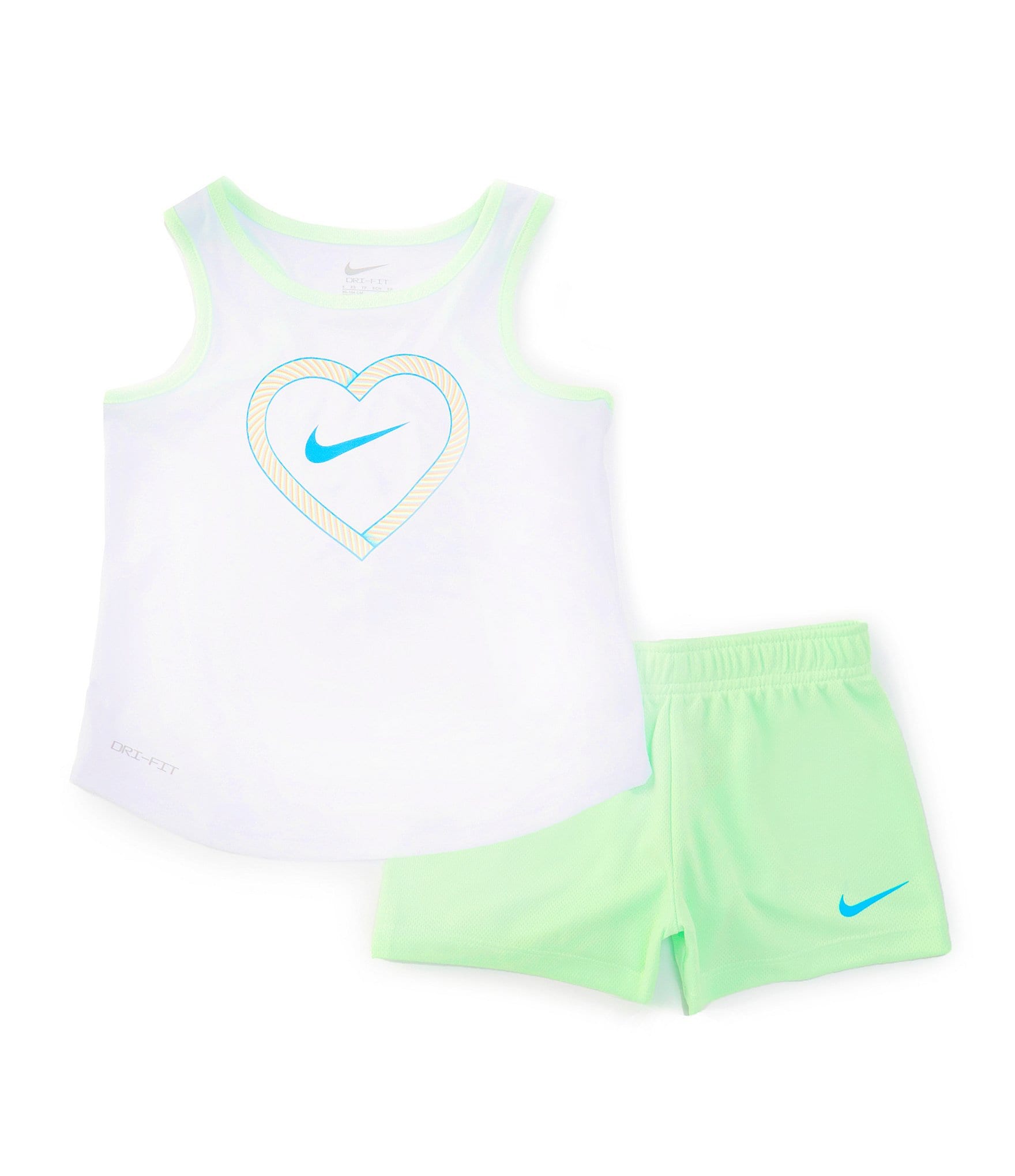 Nike Little Girls 2T-6X Sleeveless Happy Camper Tank Top & Coordinating Shorts Set