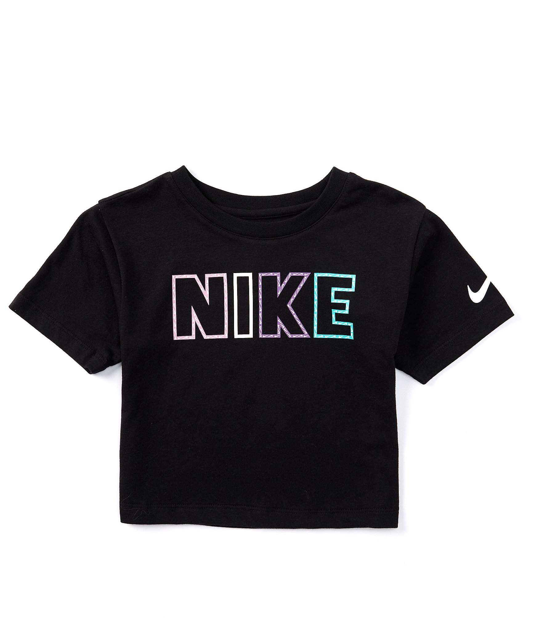 Nike Little Girls 4 6X Short Sleeve Femme Pop Graphic T Shirt Dillard s