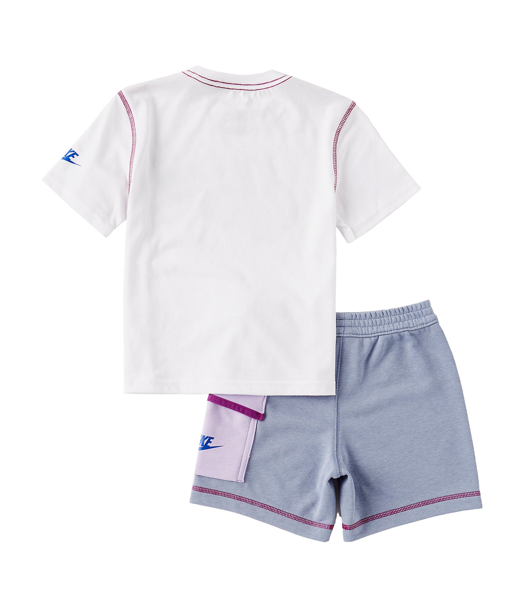 Nike Logo Little Boys 2T-7 Short Sleeve Icon Logo Jersey T-Shirt & Flap Pocket Shorts Set