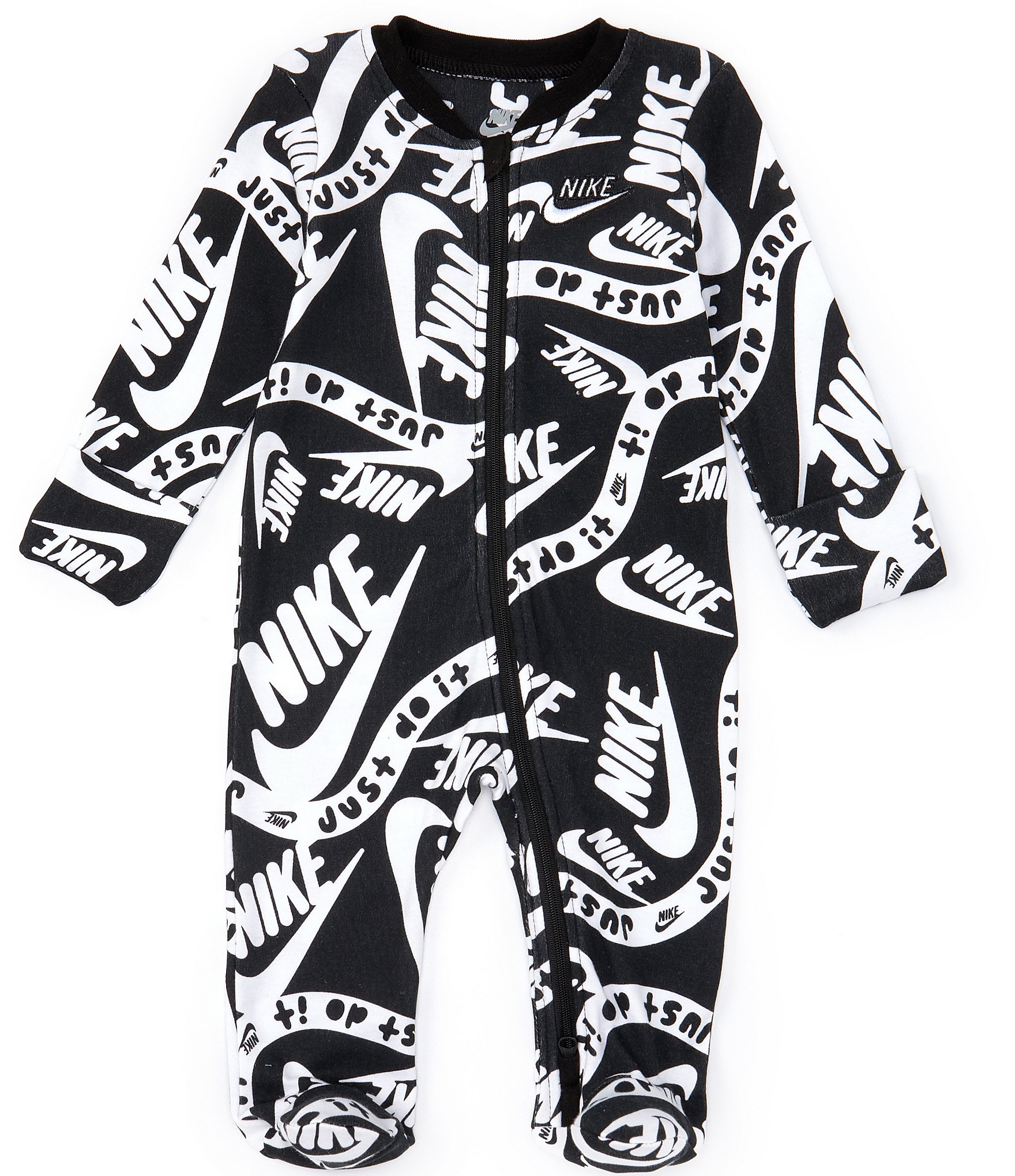Nike Newborn-9 Months Long Sleeve All Over Print Footed Coverall | Dillard\'s