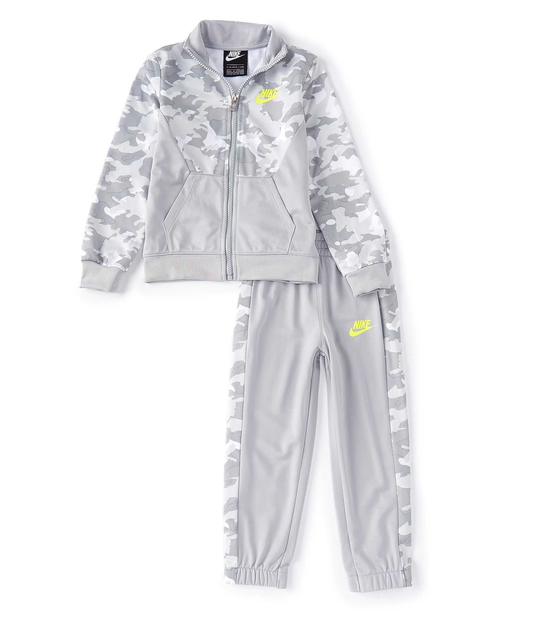 Nike Toddler Boys 2T-7 Camo Color Block Faux-Sherpa Jacket Pants Tricot Set | Dillard's