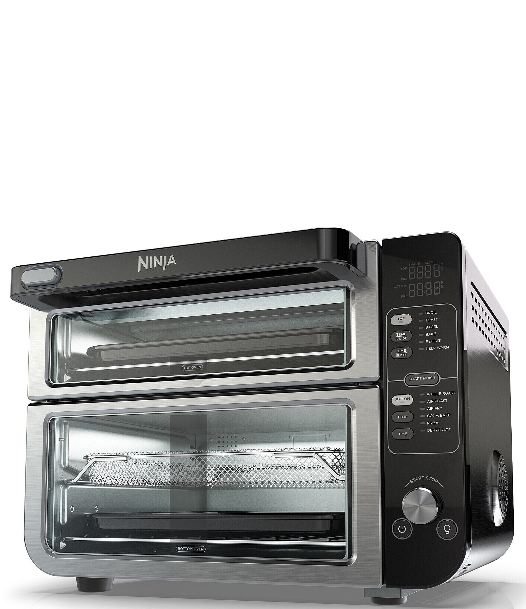 Ninja DCT401 12-in-1 Double Oven with FlexDoor, FlavorSeal & Smart Finish,  Rapid Top Convection and Air Fry Bottom , Bake, Roast, Toast, Air Fry