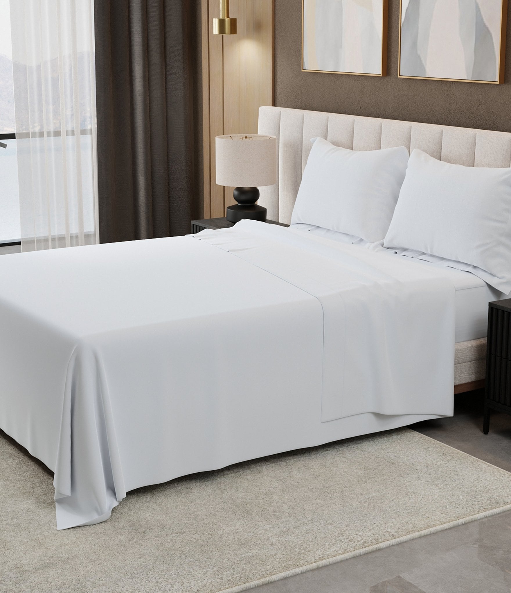 Noble Excellence 500 Thread-Count Egyptian Extra Deep Pocket Fitted Cotton Sheet Set