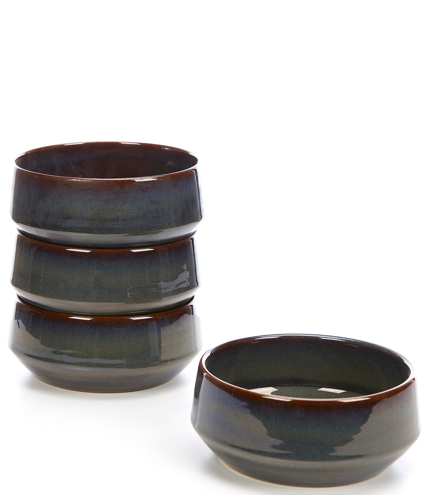 Noble Excellence Aurora Collection Glazed Cereal Bowls, Set of 4 ...