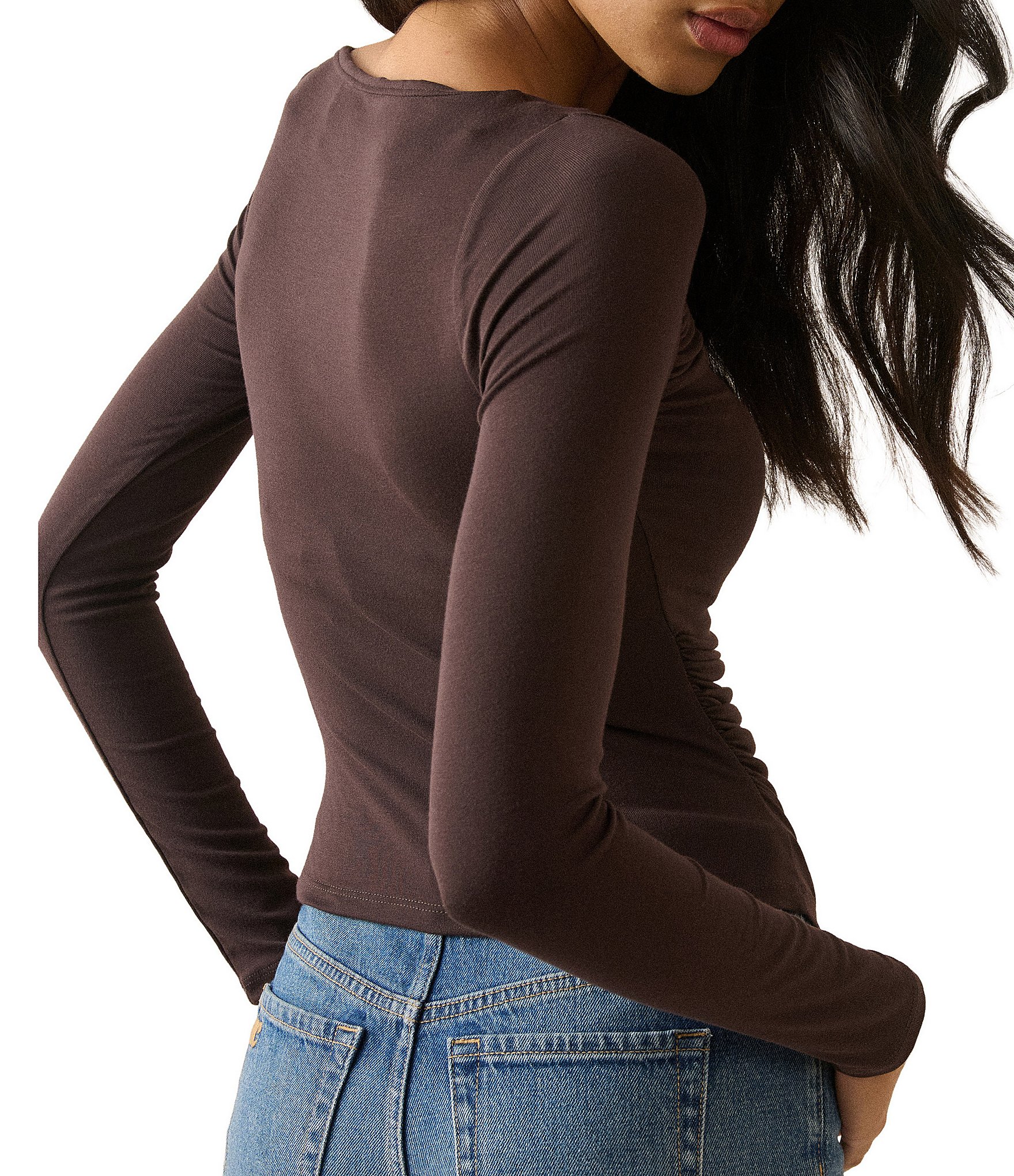 Nobody's Child Knit Ruched Top