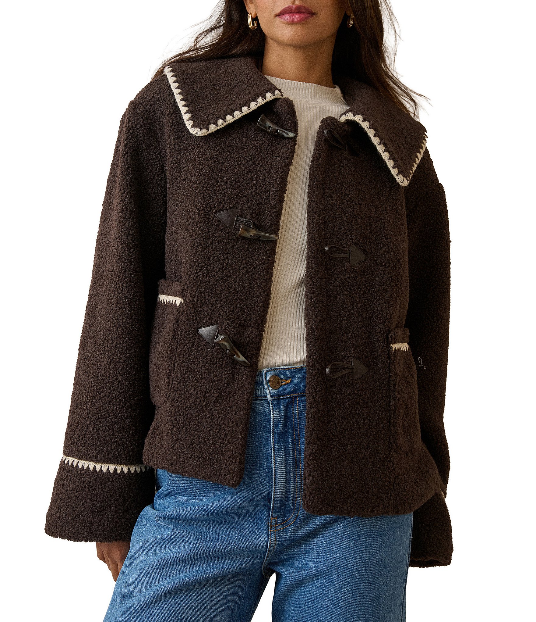 Nobody's Child Whipstitch Borg Jacket