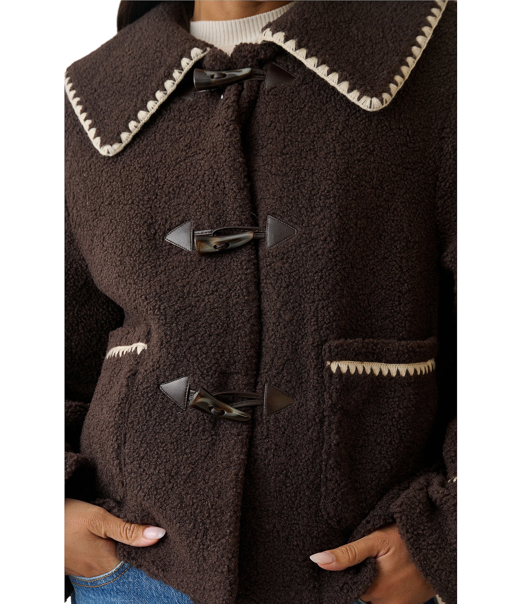 Nobody's Child Whipstitch Borg Jacket