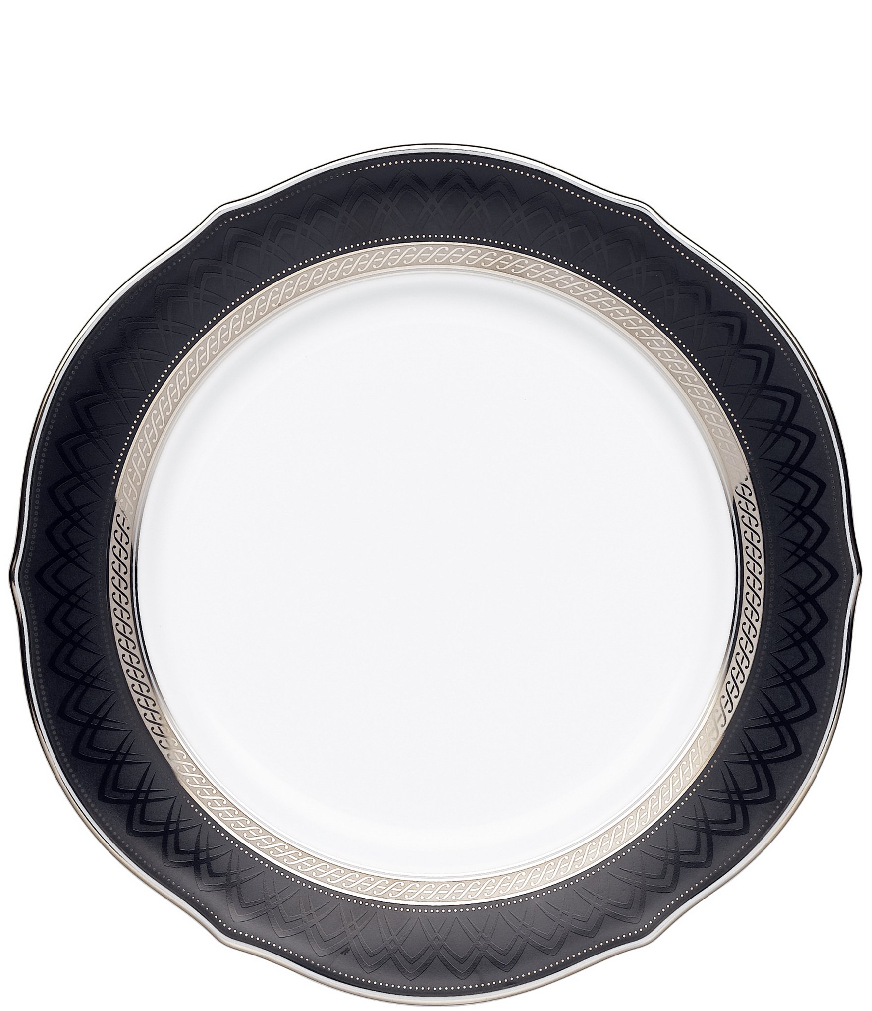 Noritake Austin Platinum Porcelain Scalloped Accent Plate Dillard's