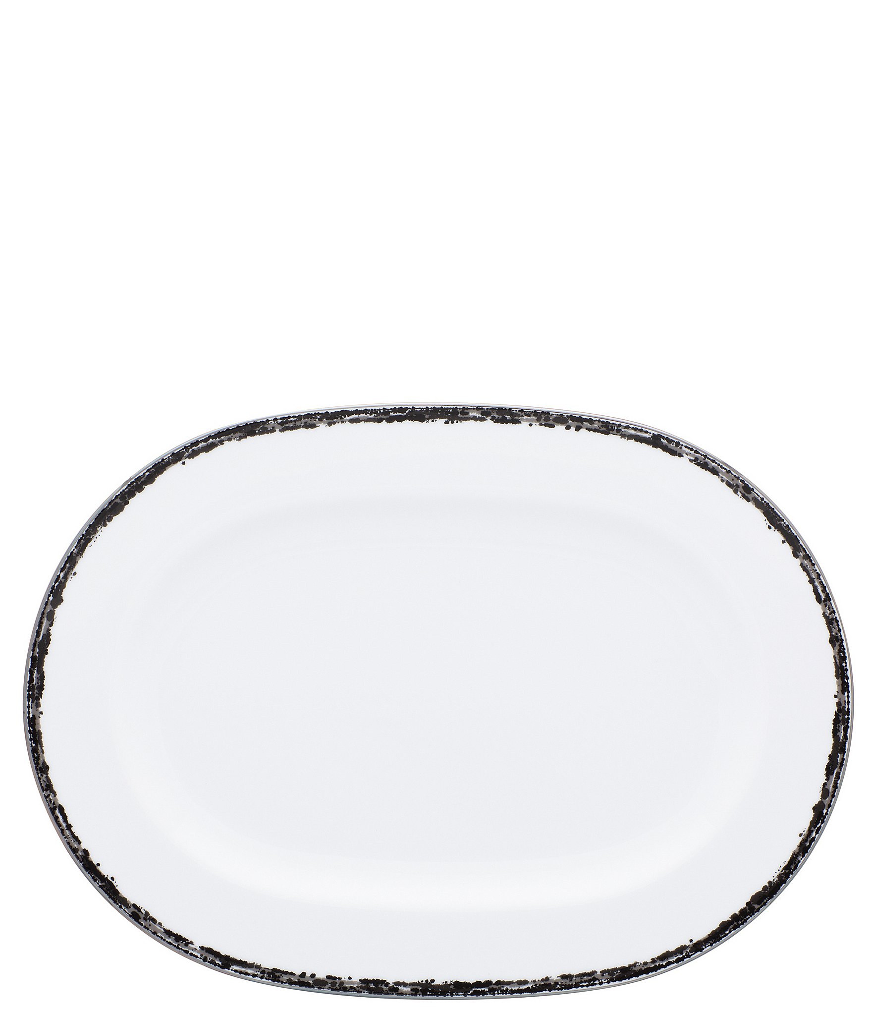 Noritake Black Rill Collection Oval Platter