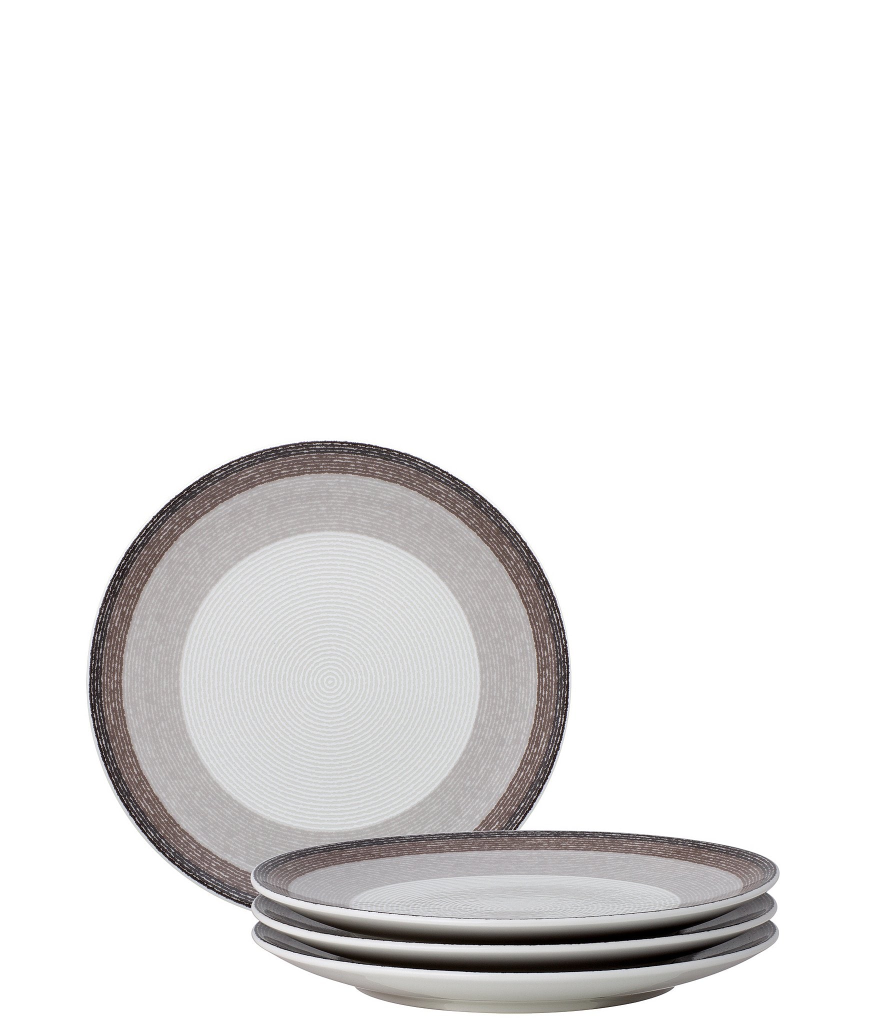 Noritake Colorscapes Layers Collection Coupe Salad Plates, Set of 4