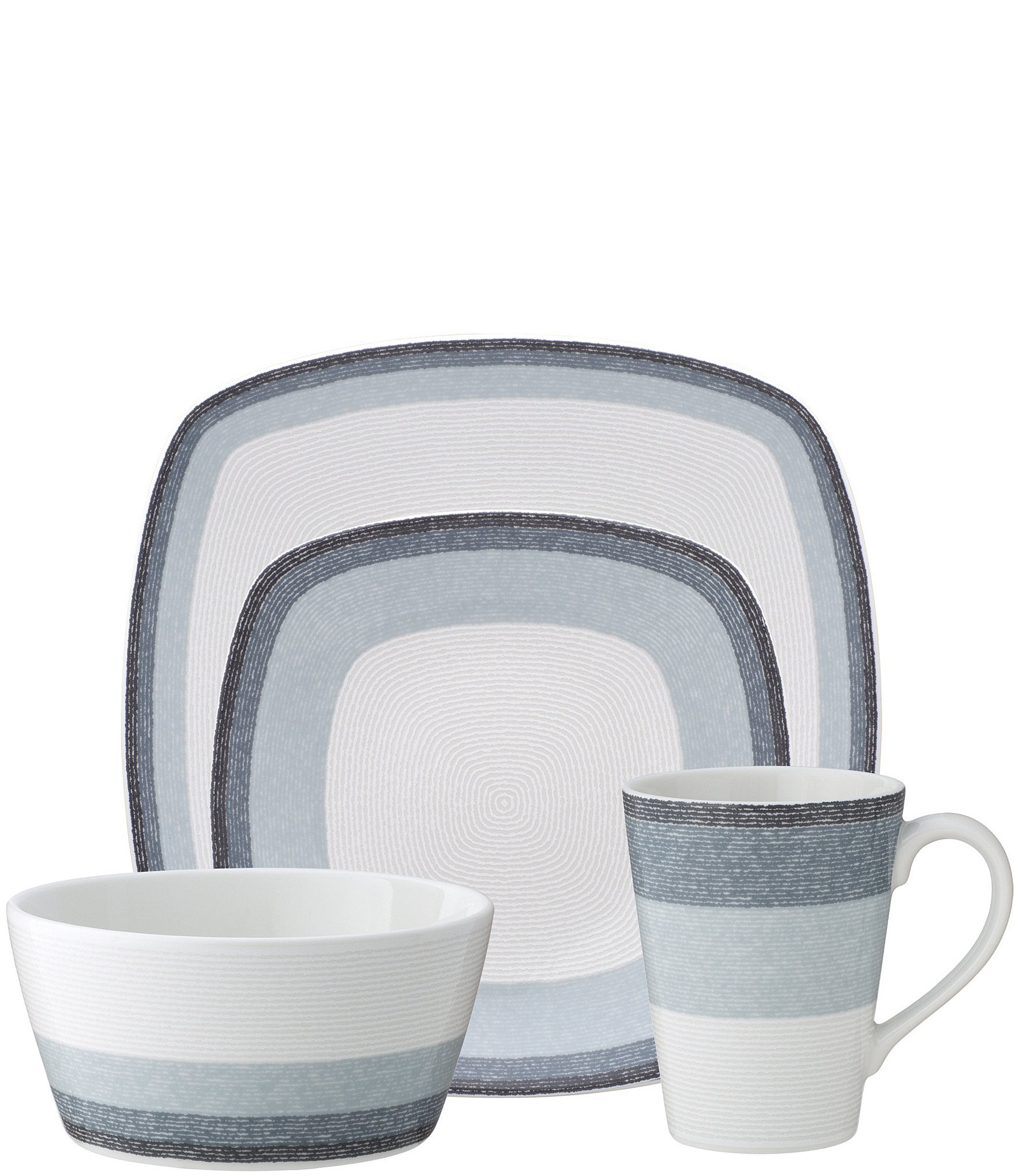 Noritake Colorscapes Layers Collection 4-Piece Square Place Setting