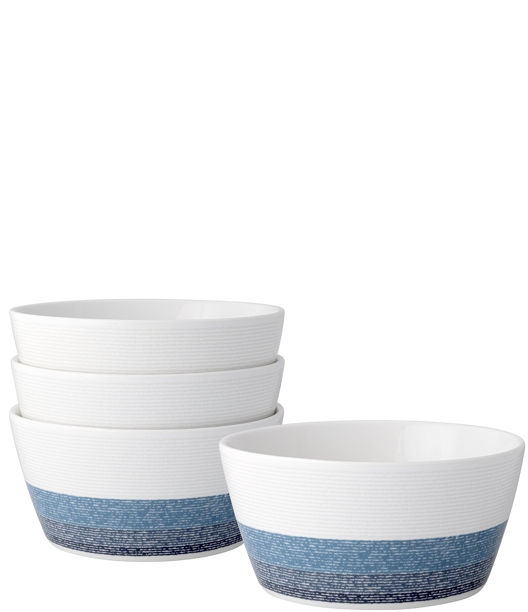 Noritake Colorscapes Layers Navy Collection Set Of 4 Cereal Bowls ...