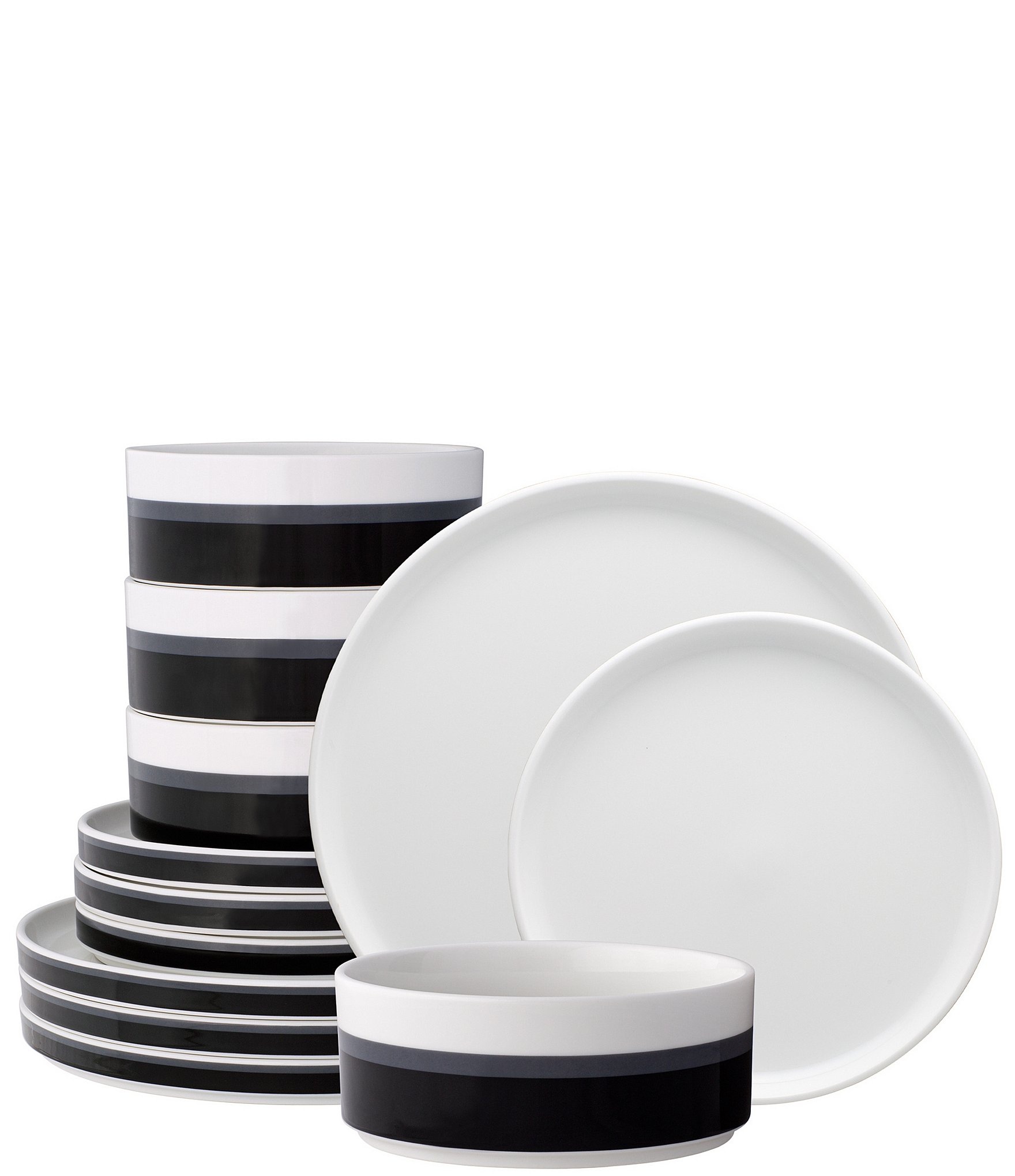 Noritake ColorStax Stripe Collection 12-Piece Dinnerware Set | Hamilton ...