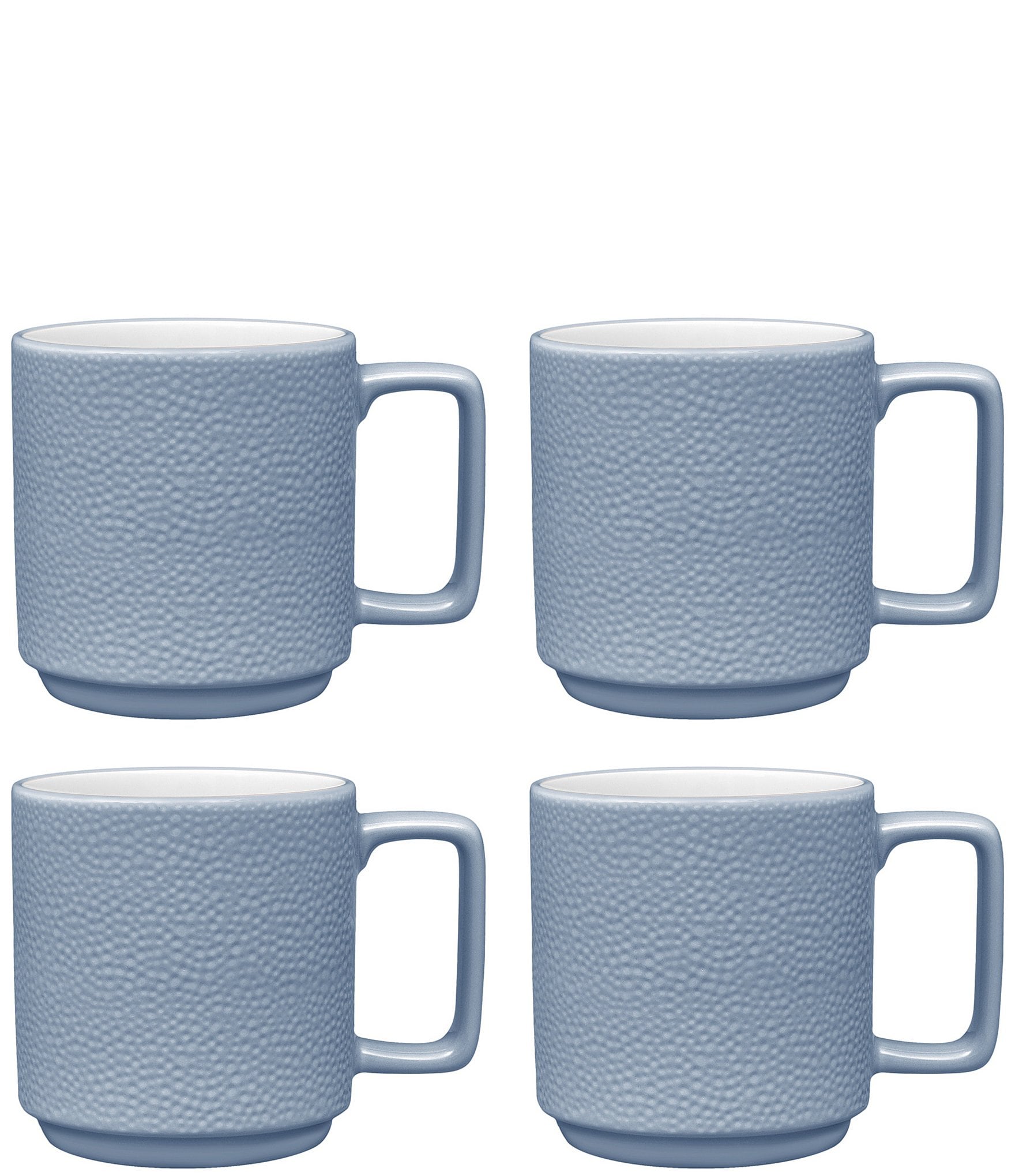Noritake ColorTex Stone Collection Stax Coffee Mugs, Set of 4
