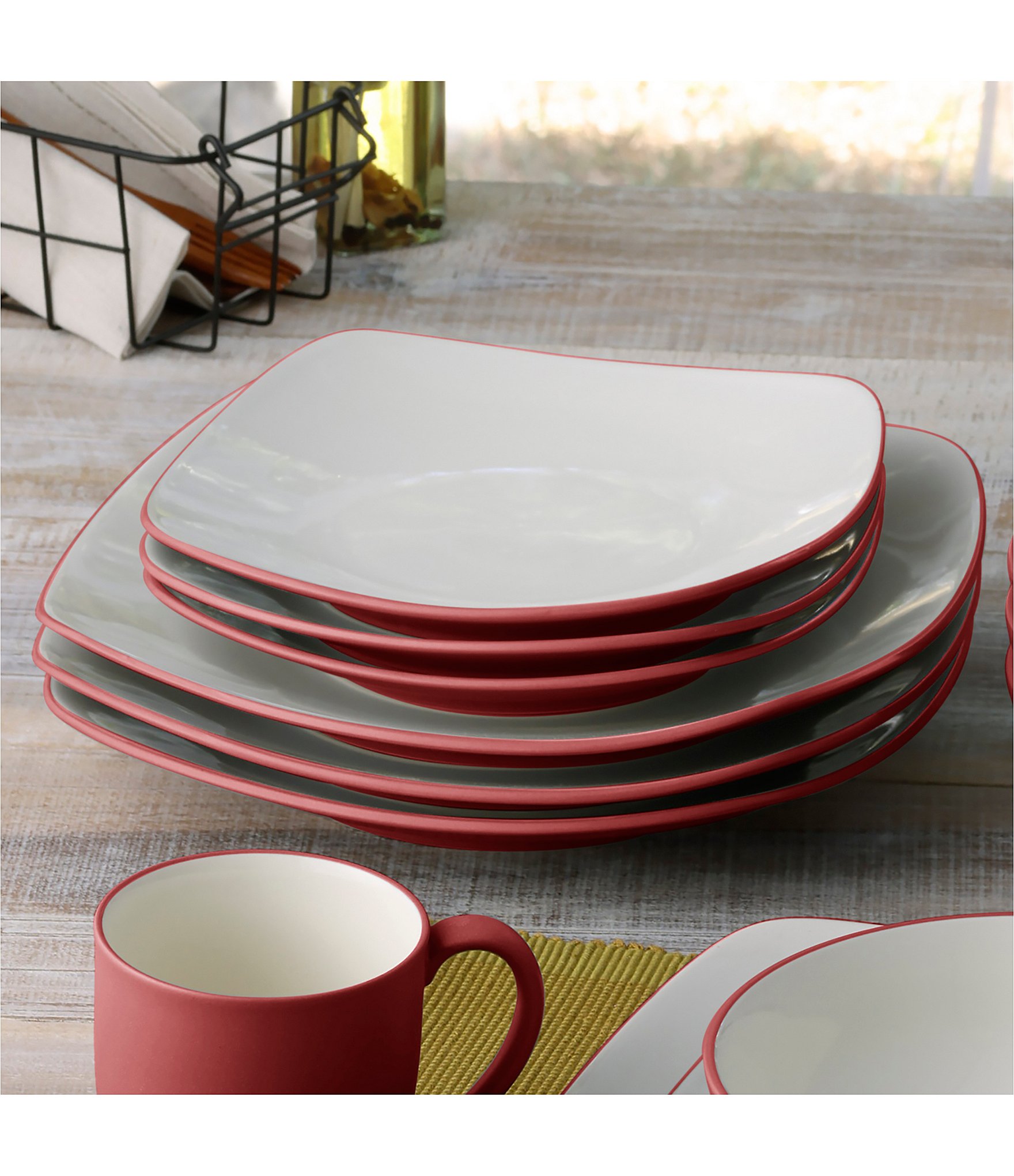 Noritake Colorwave Square Dinner Plates, Set of 4