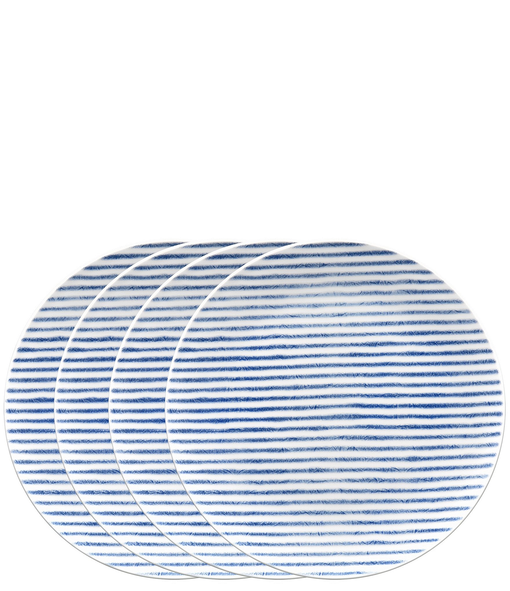 Noritake Hammock Collection Coupe Stripe Salad Plates, Set of 4