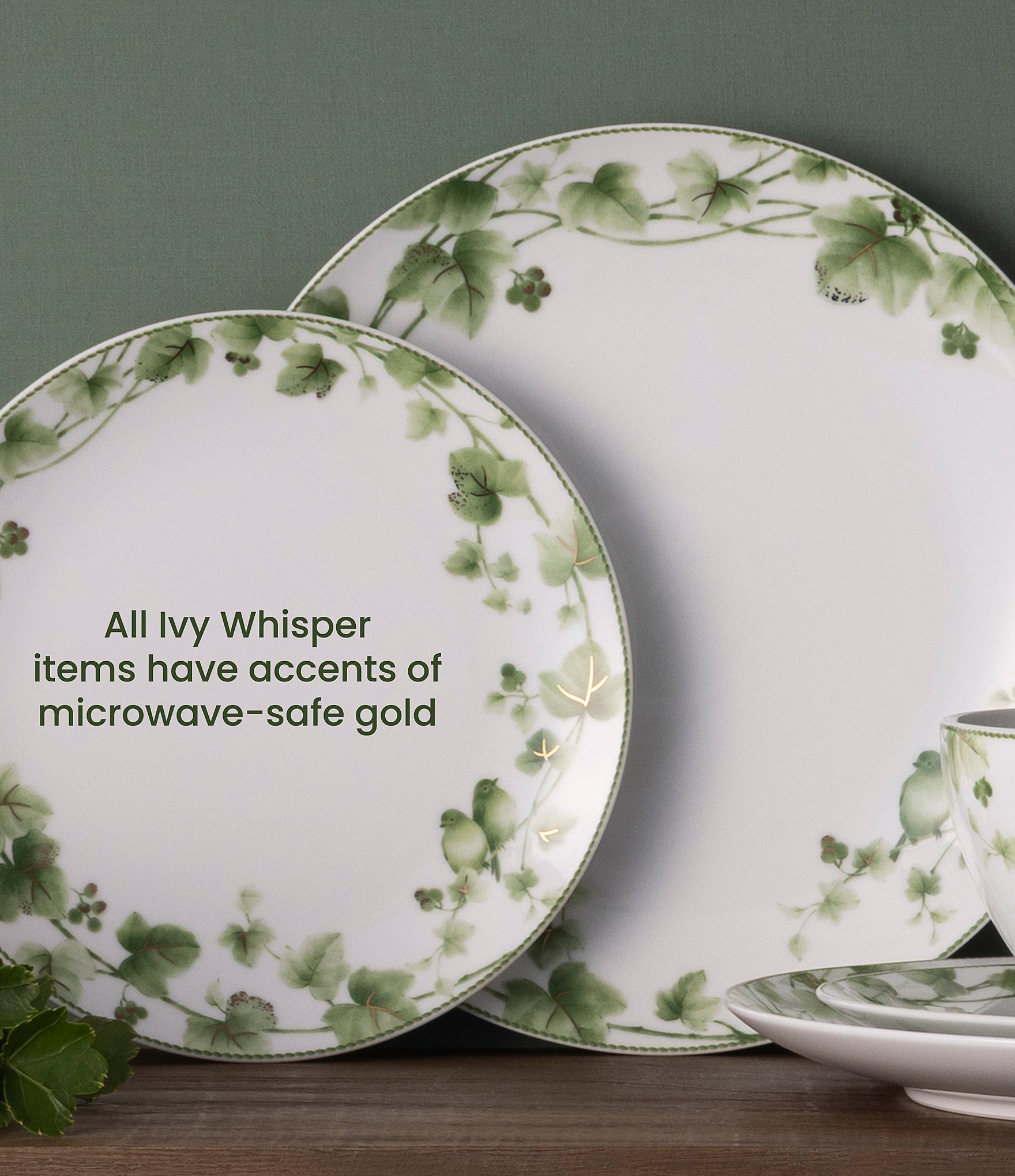 Noritake Ivy Whisper Collection 12-Piece Dinnerware Set