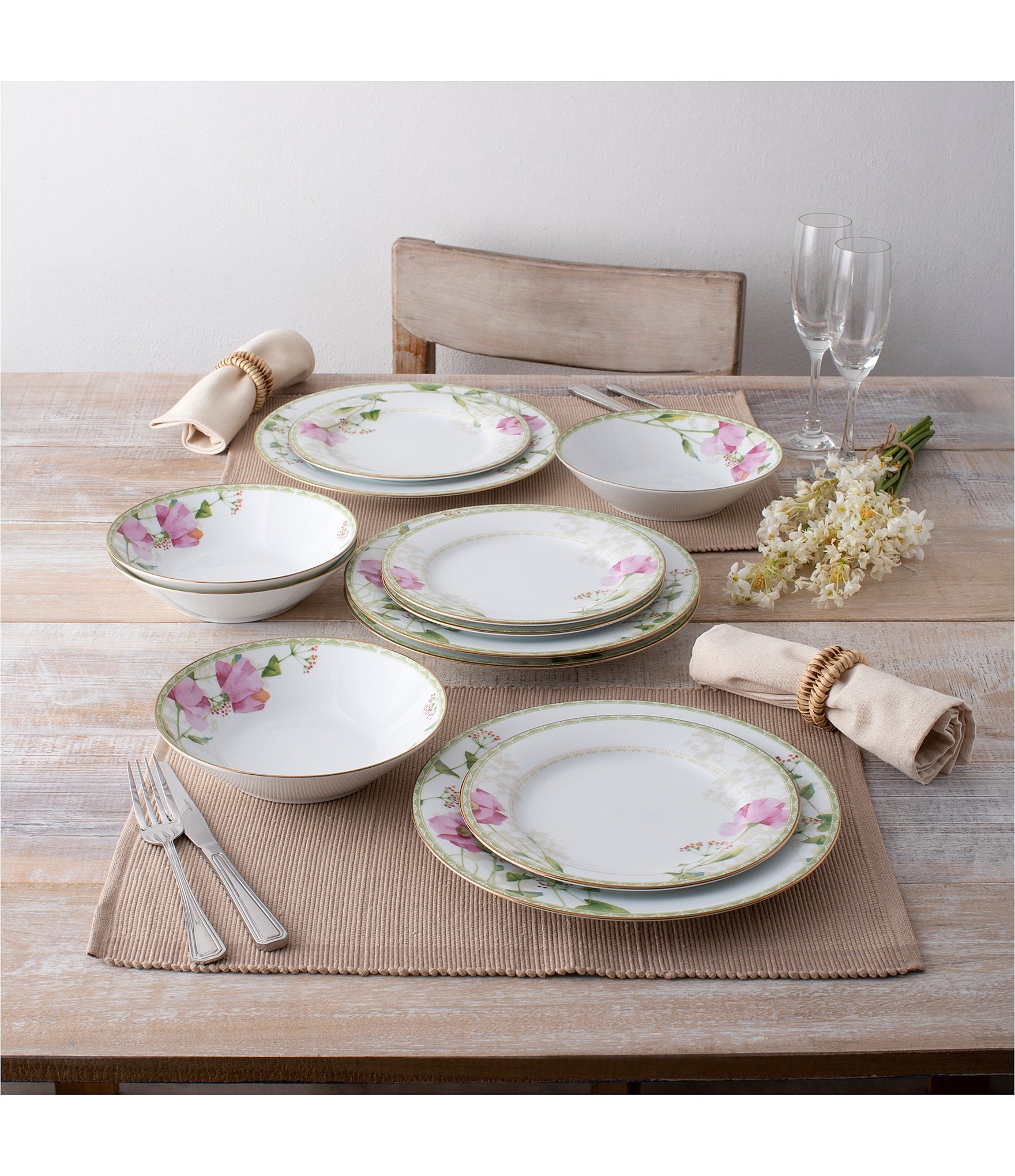 Noritake Poppy Place Collection 12-Piece Set, Service For 4