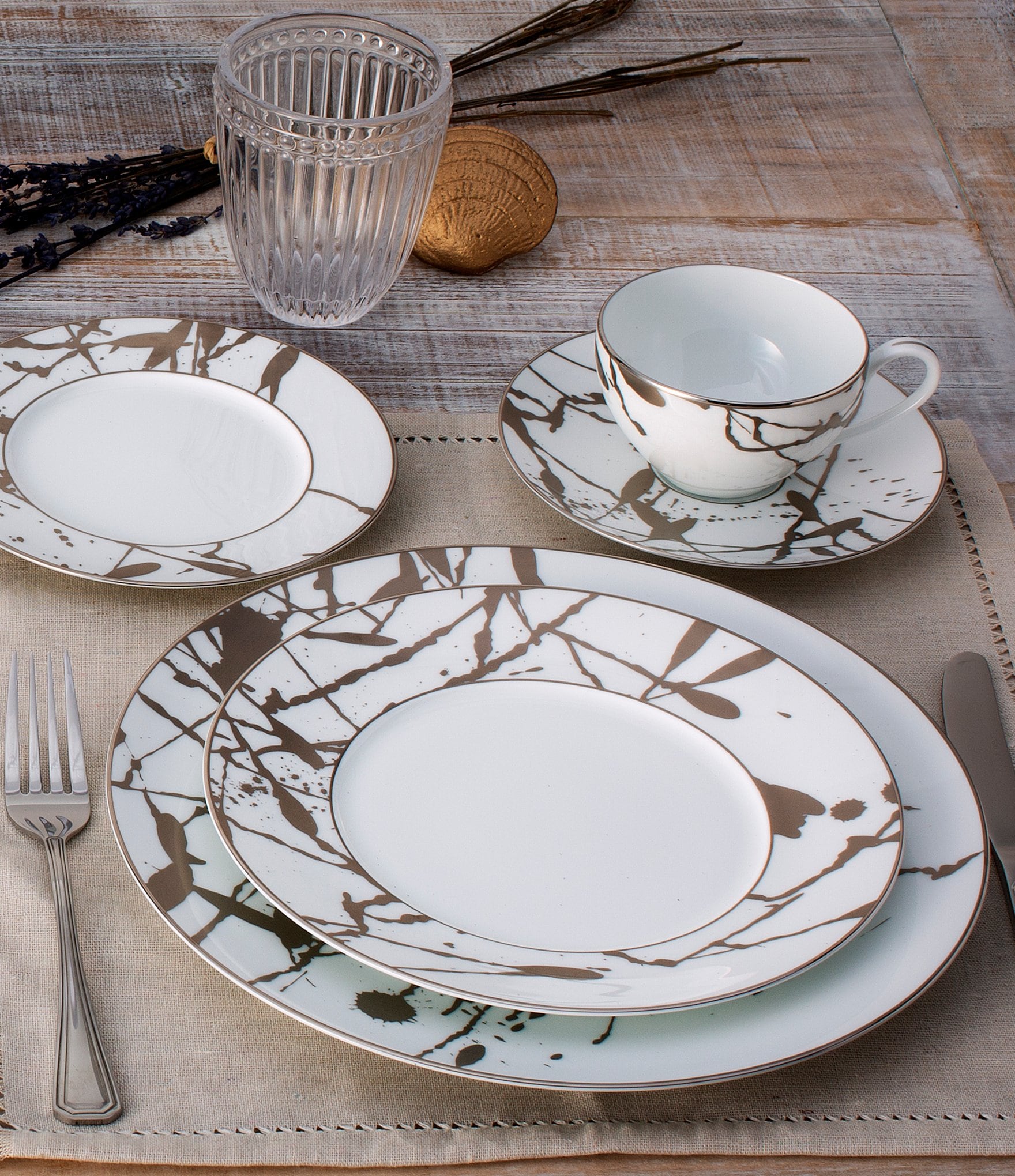 Noritake Raptures Platinum Collection 5-Piece Place Setting