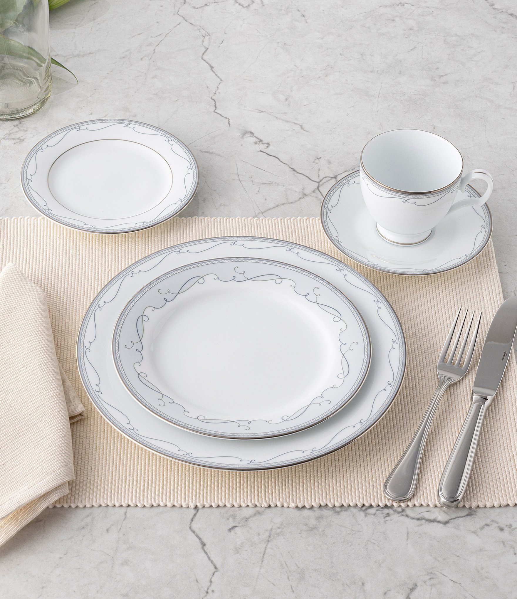 Noritake Satin Flourish Collection 5-Piece Place Setting