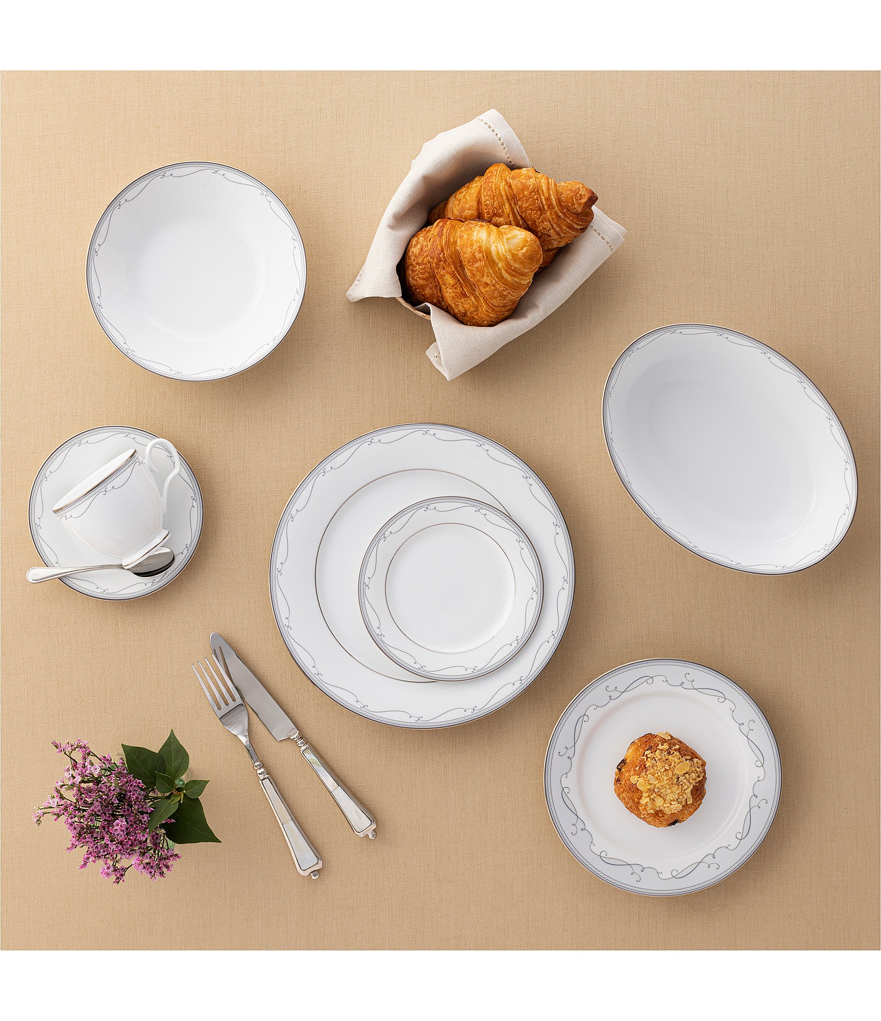 Noritake Satin Flourish Collection 5-Piece Place Setting