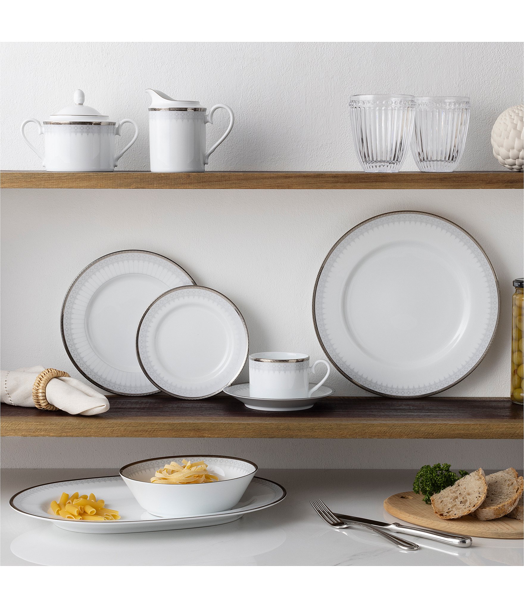 Noritake Silver Colonnade Collection 5-Piece Place Setting