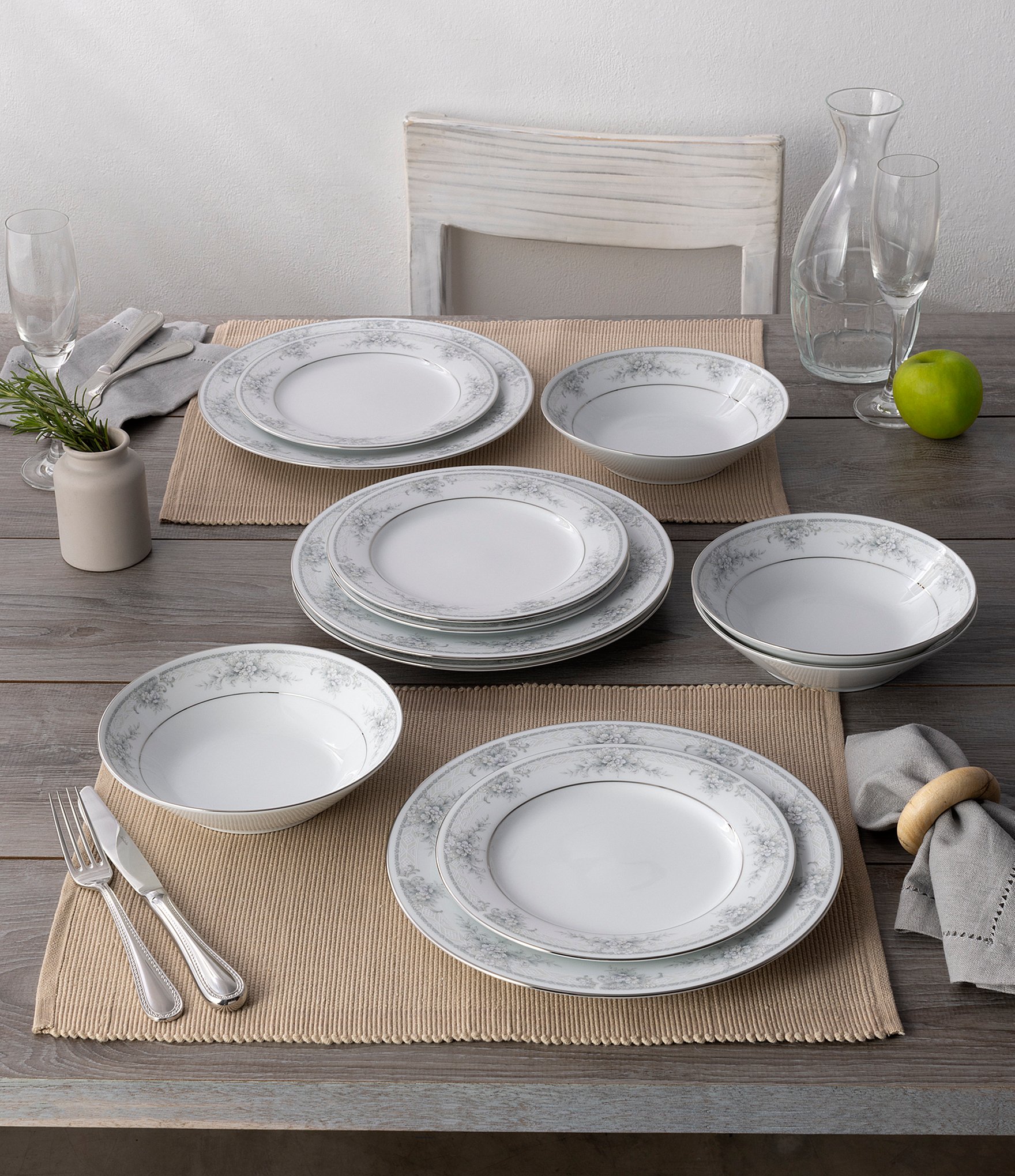 Noritake Sweet Leilani Collection 12-Piece Set, Service For 4