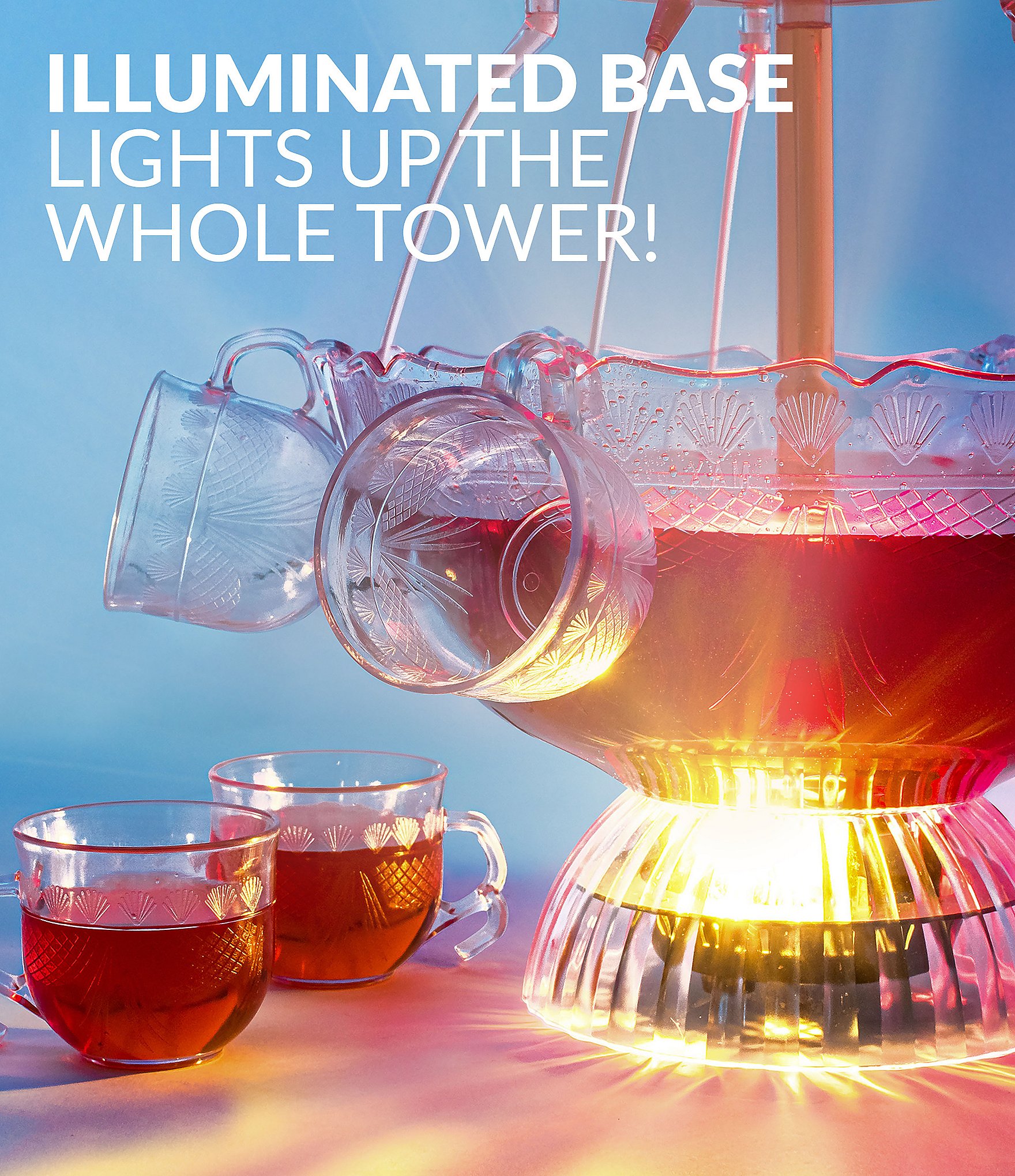 Nostalgia Electrics 3-Tier Lighted Party Fountain