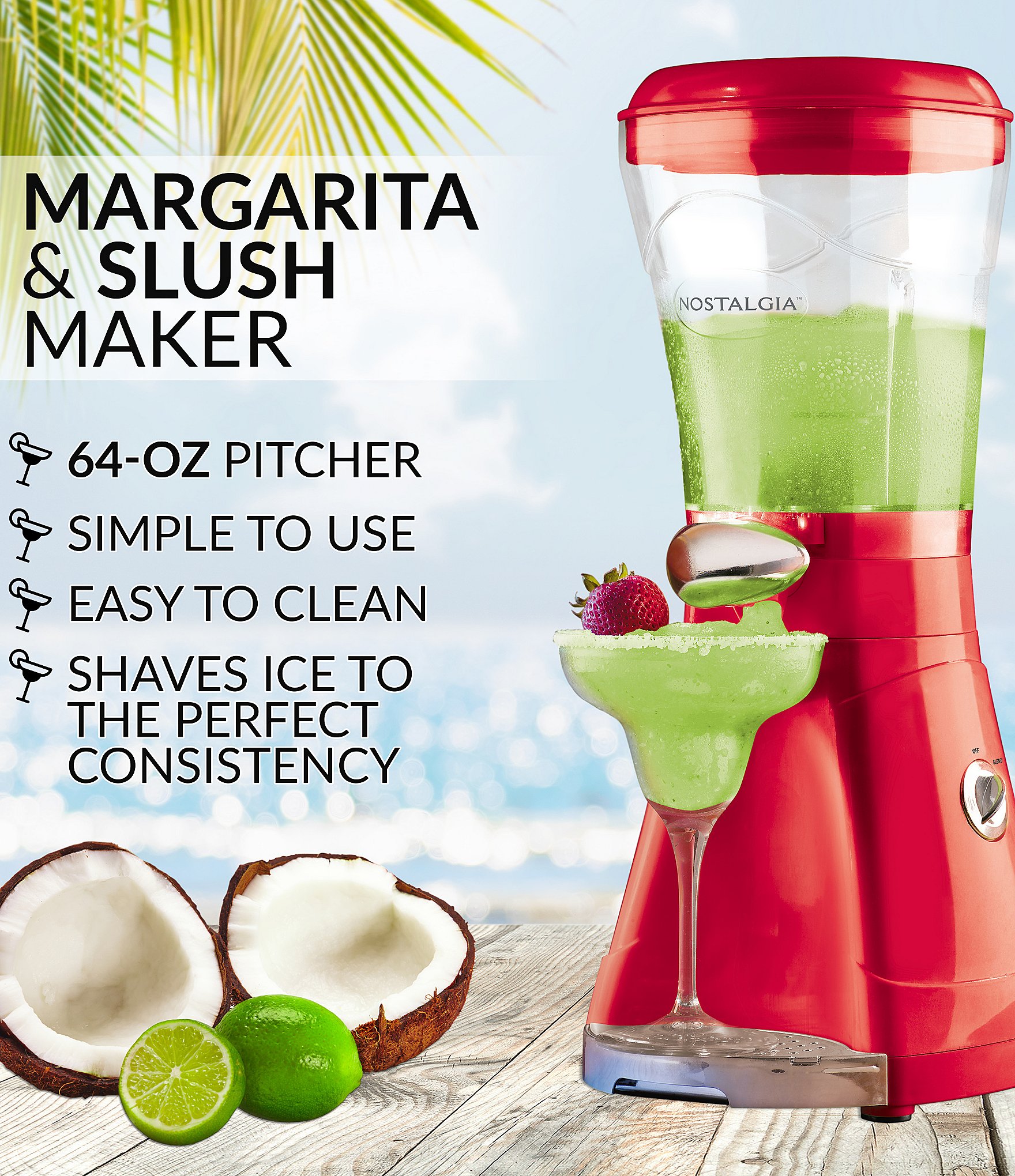 Nostalgia Electrics 64-Ounce Margarita and Slush Maker