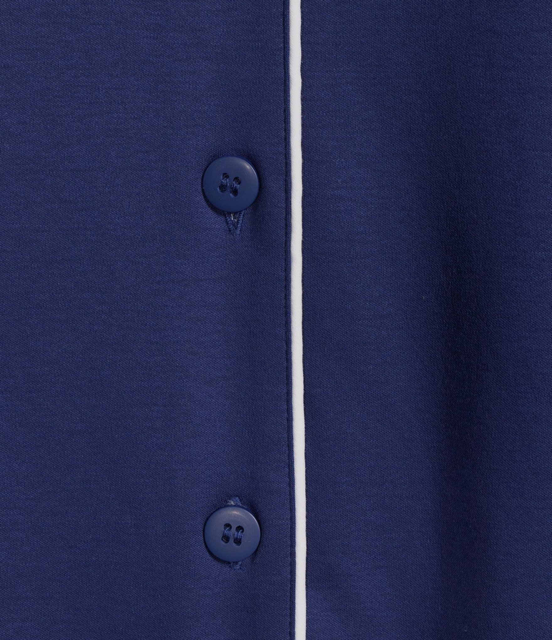 Nottibianche Solid Long Sleeve Notch Collar Button Front Long Knit Pajama Set