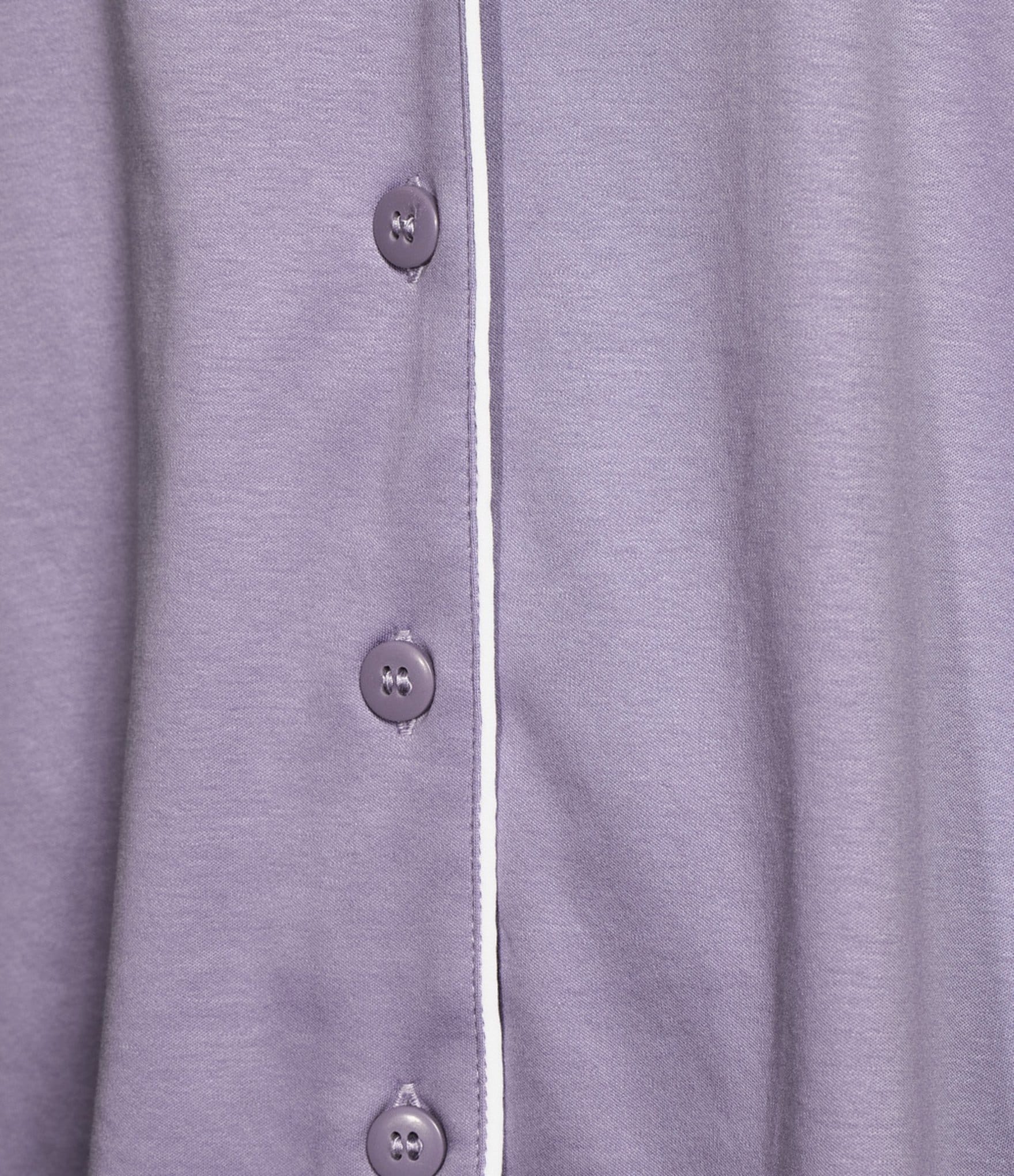 Nottibianche Solid Long Sleeve Notch Collar Button Front Long Knit Pajama Set