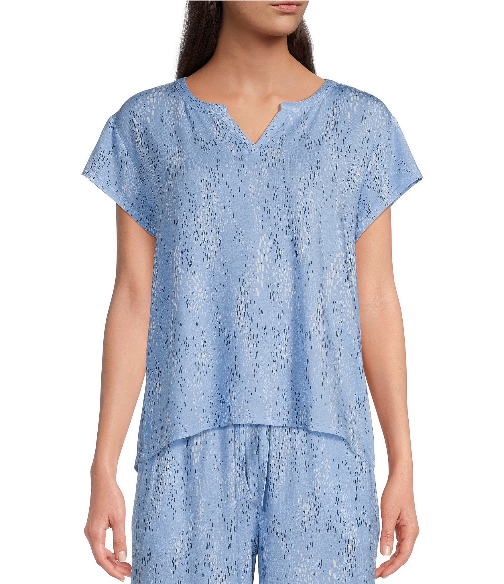 Cheap Women's Pajamas Sleeping Suits Round Neck Half Sleeve Shirt