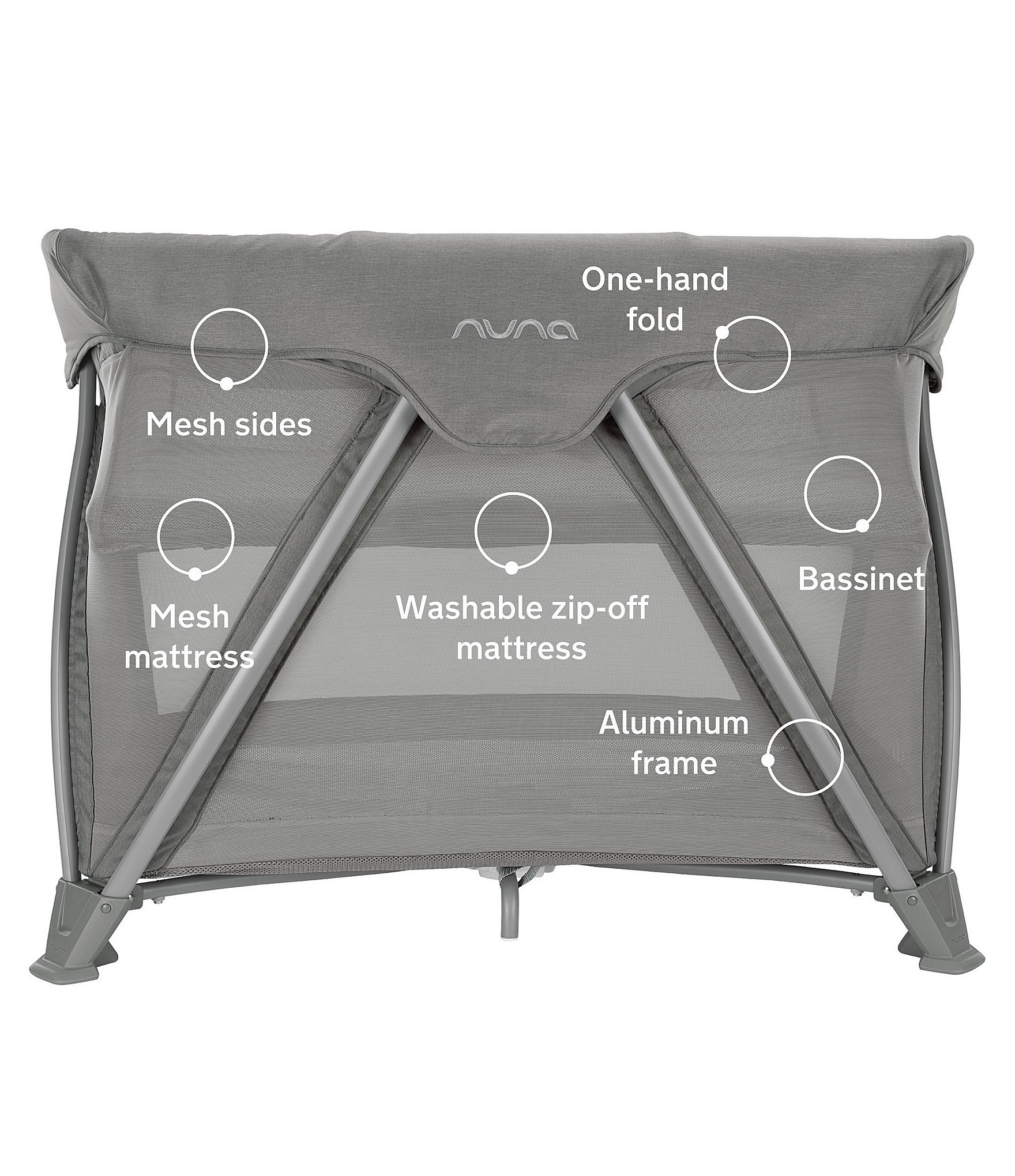 Nuna Cove Aire Travel Cot/Bedside Bassinet