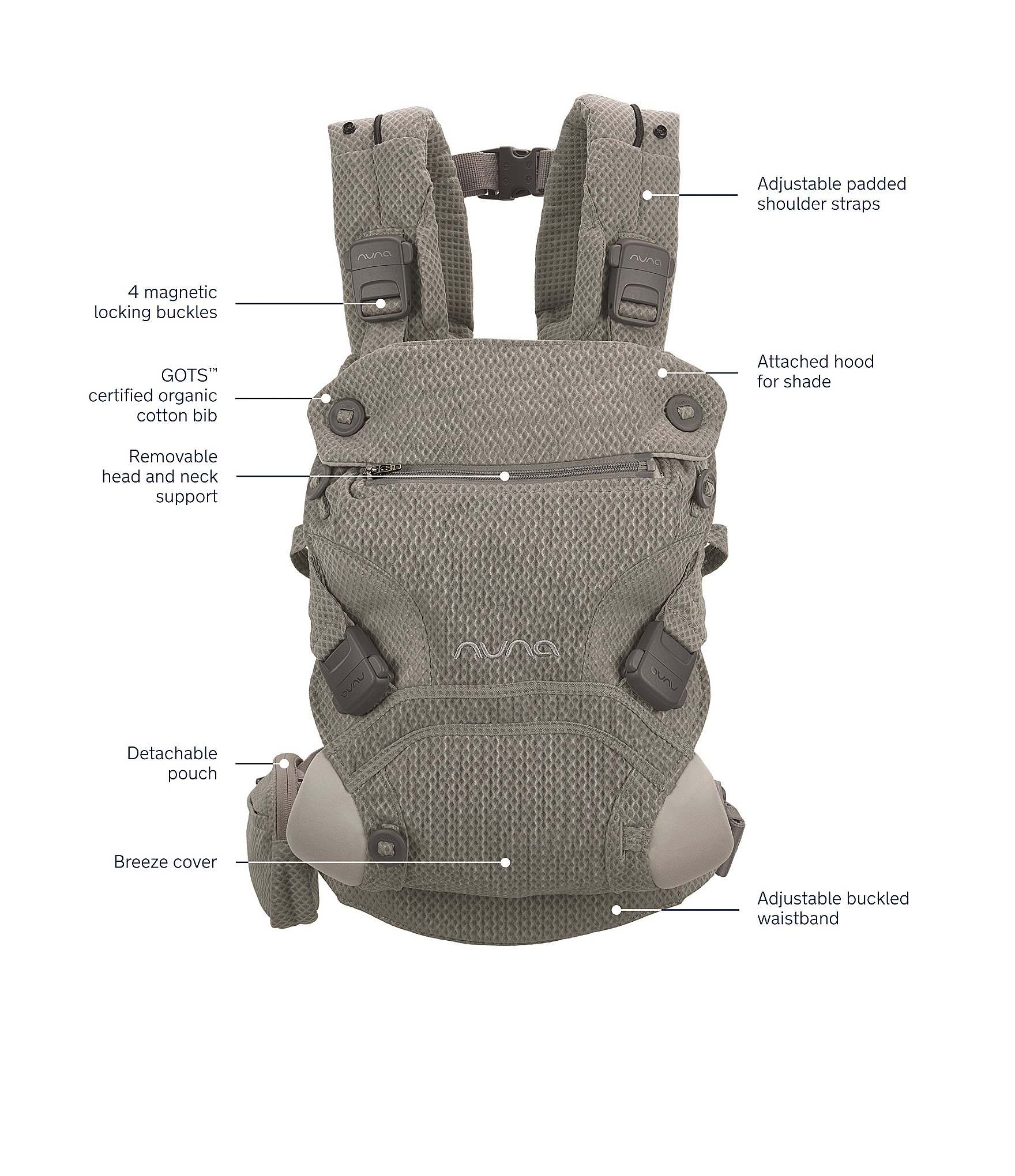 Nuna CUDL Clik 4-in-1 Baby Carrier