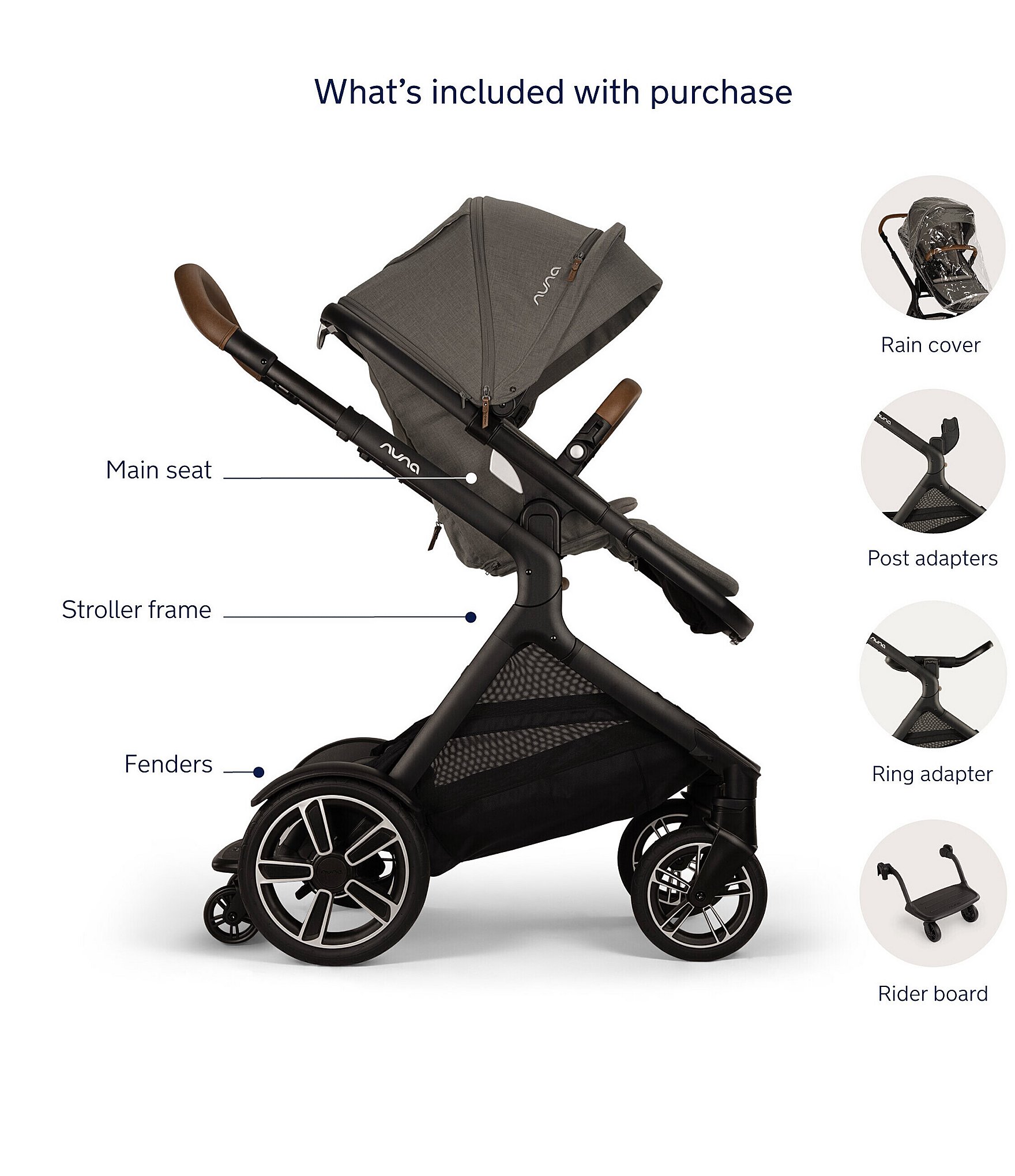 Nuna Demi Next Stroller + Rider Board