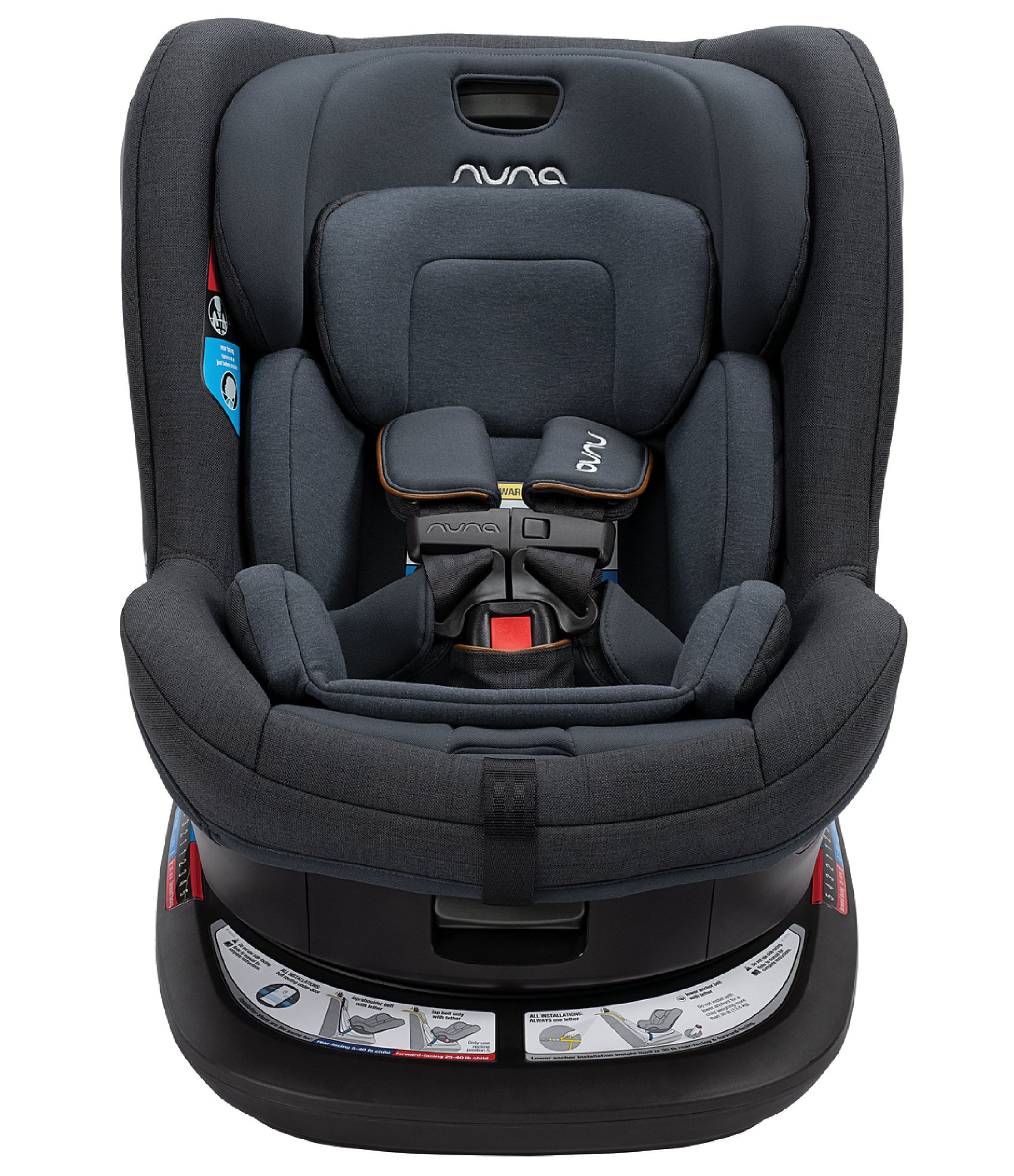 Nuna REVV 360° Rotating Rear and Forward Facing Convertible Car Seat - Caviar Edition