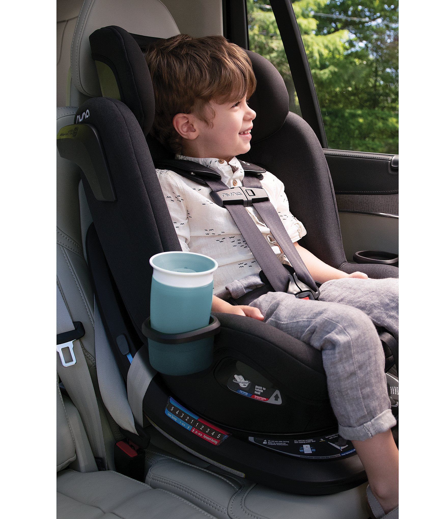 Nuna REVV 360° Rotating Rear and Forward Facing Convertible Car Seat - Caviar Edition