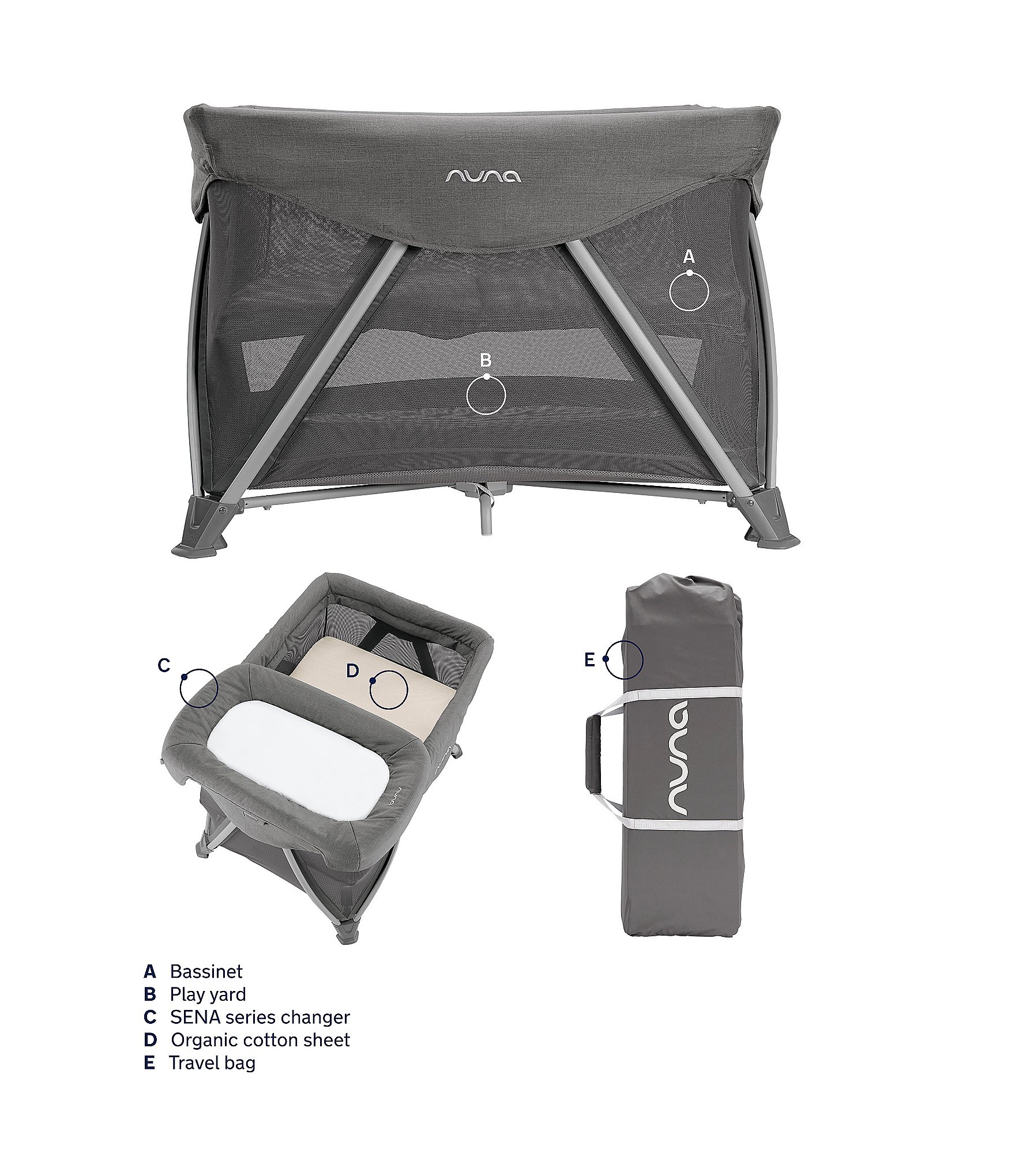 Nuna Sena Aire Travel Crib + Changer