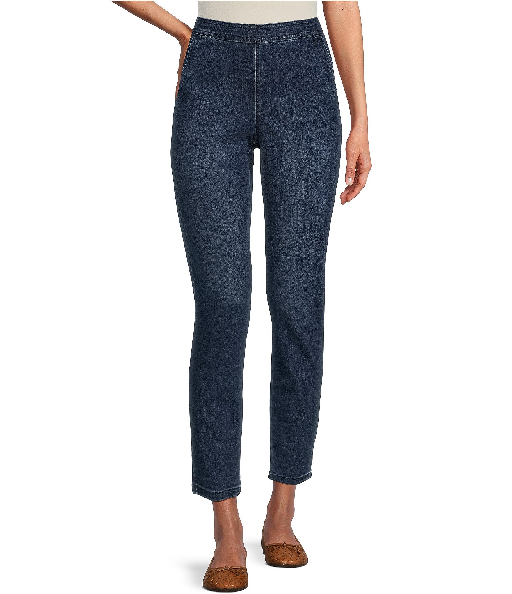 Nurture by Westbound Mid Rise Slim Straight Leg Jeans | Dillard's
