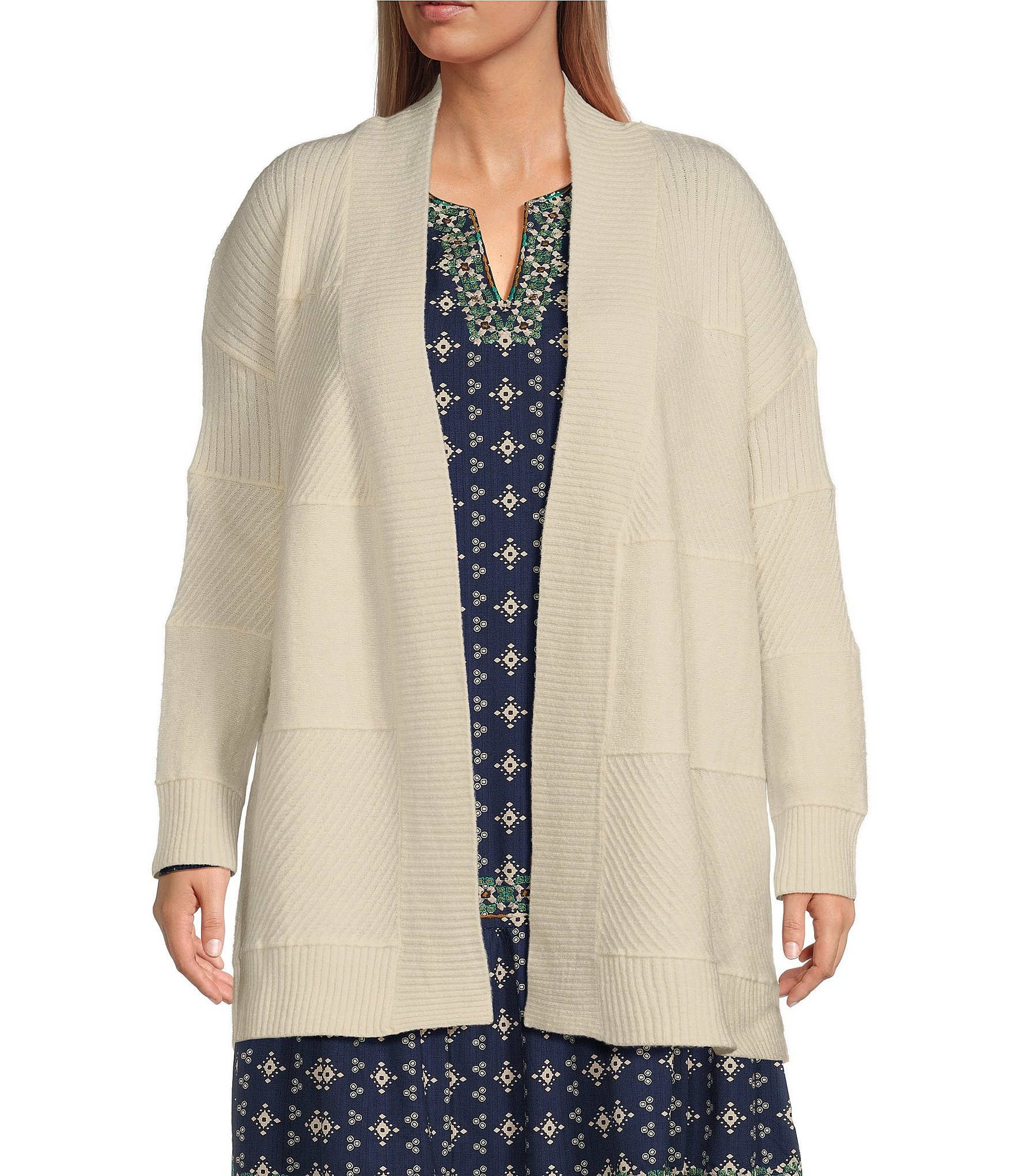 Nurture by Westbound Plus Size Open Long Sleeve Cardigan