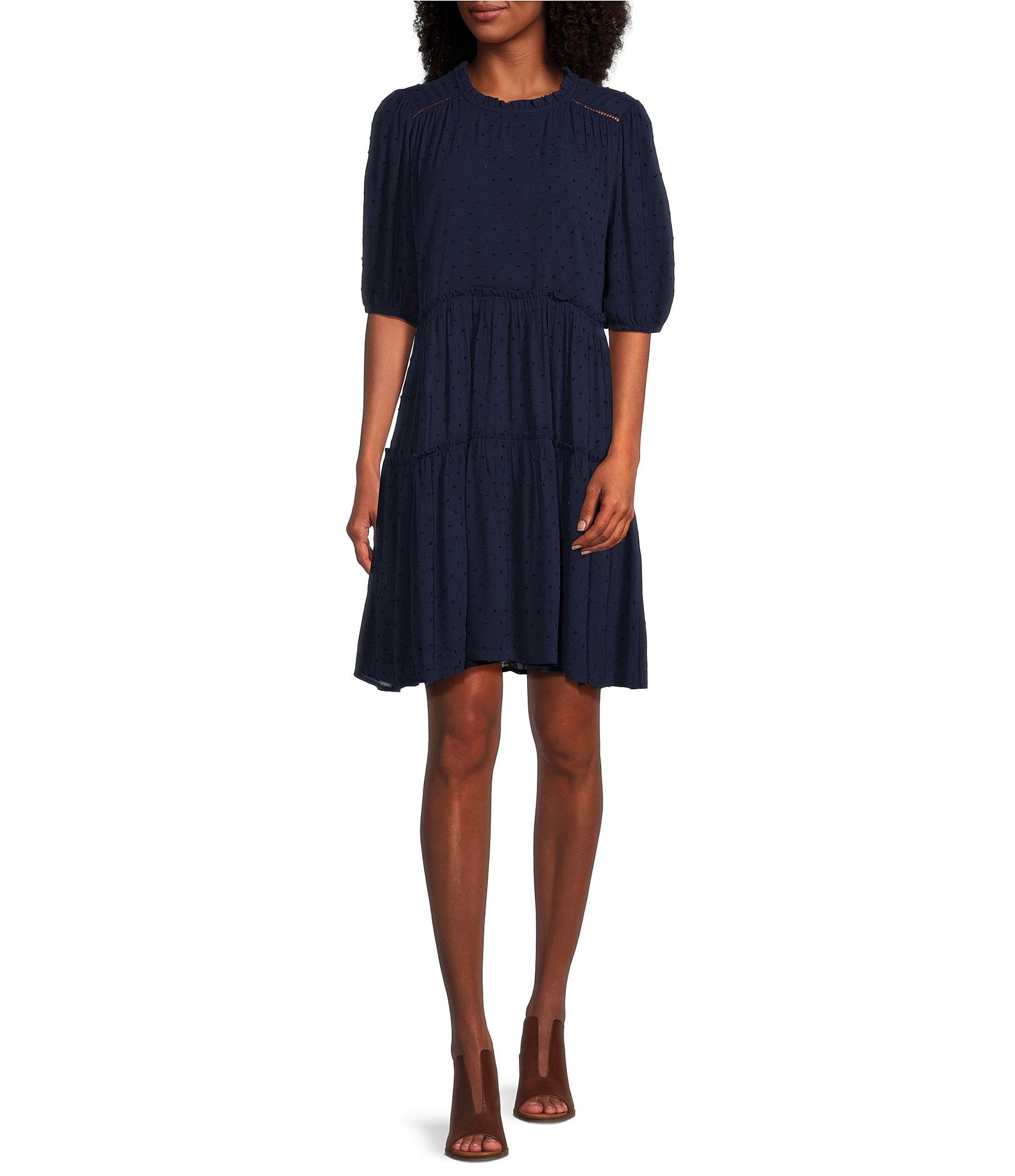Nurture by Westbound Short Tiered Ruffled Dress | Dillard's