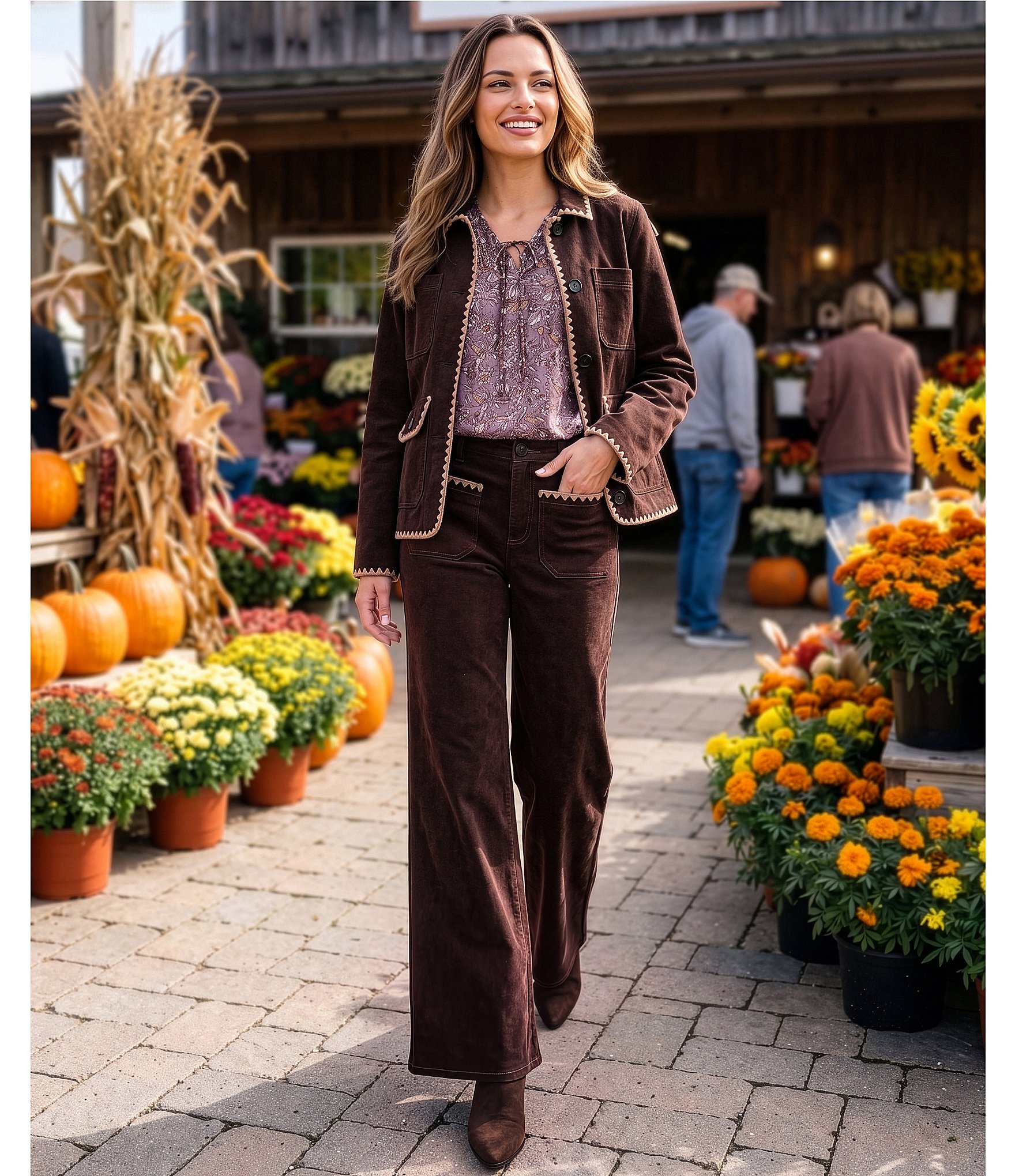 Nurture Long Sleeve V-Neck Ruched Top
